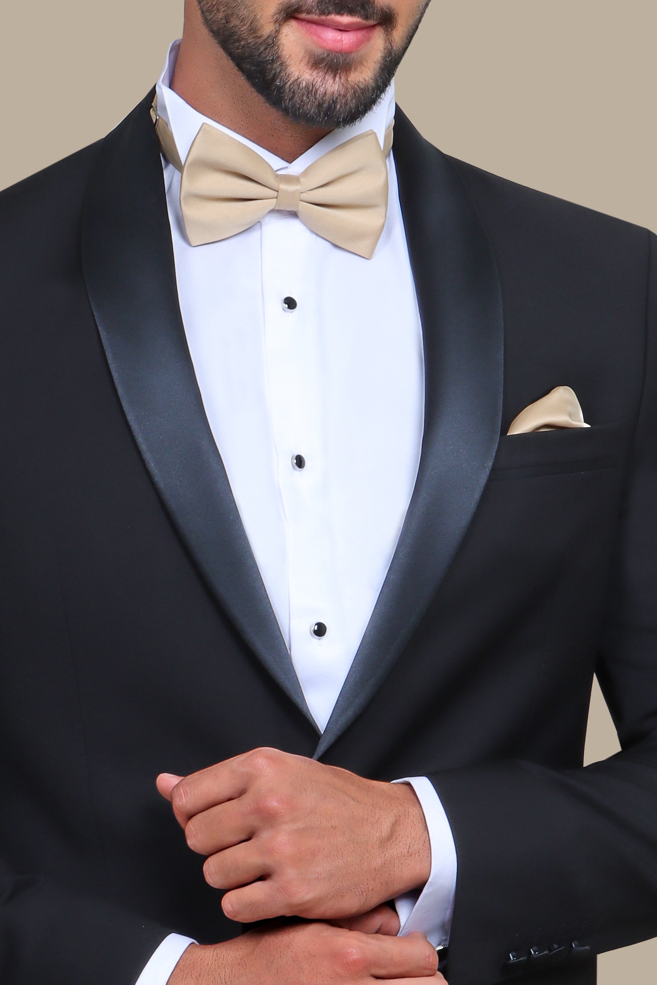 Classic Black Col Chale Tuxedo: Timeless Elegance in Modern Form