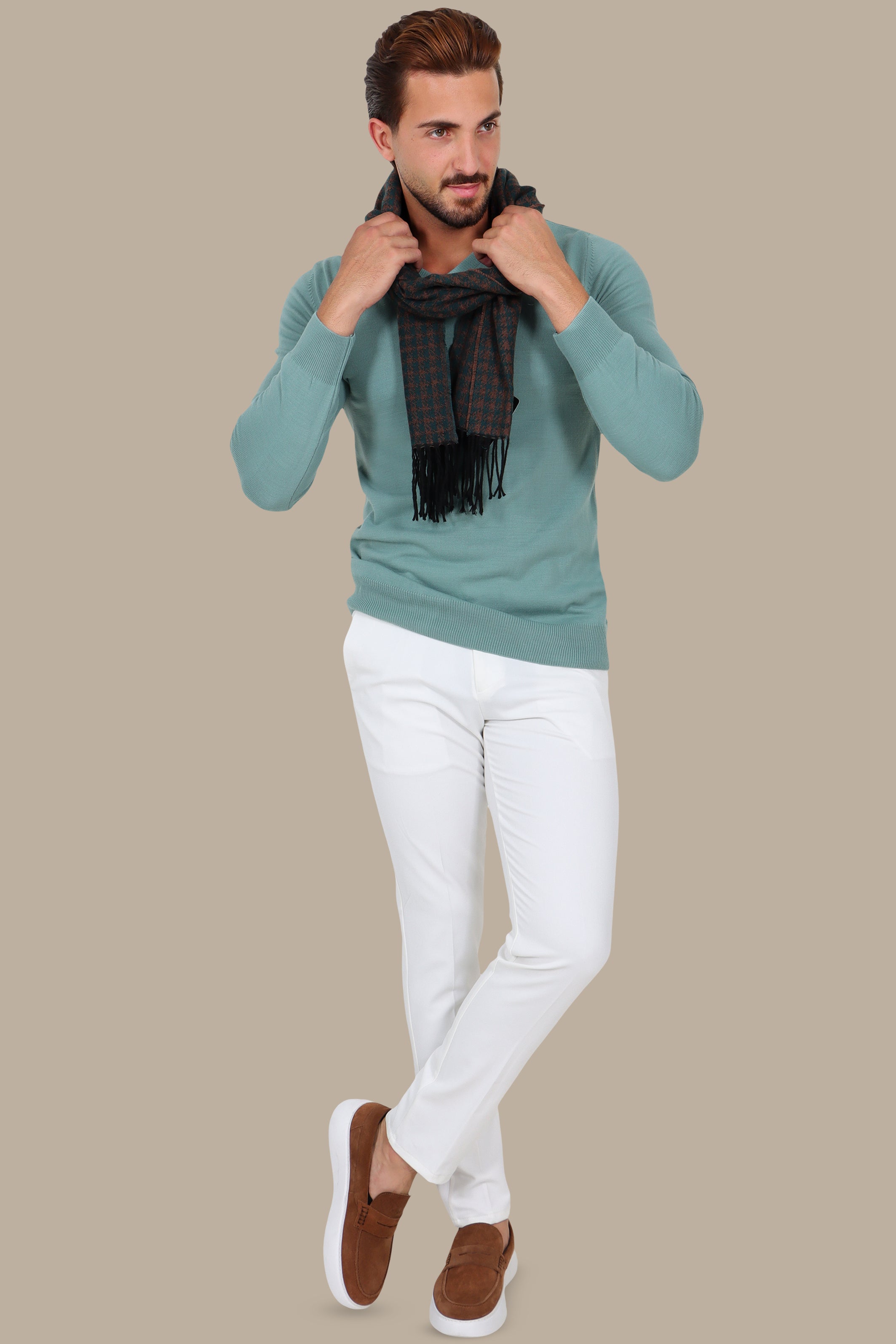 Mint V-Neck Basic Sweater