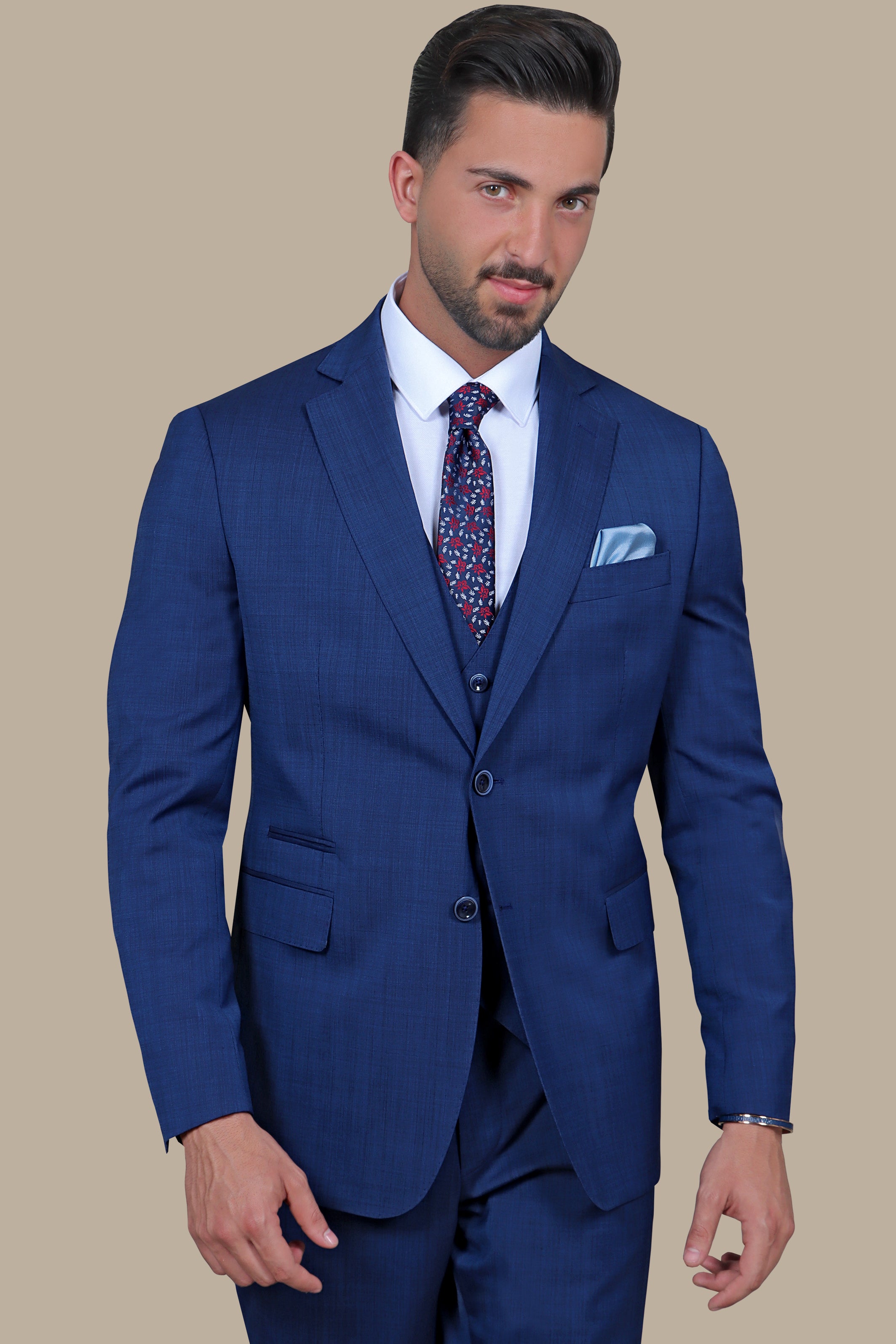 Indigo Sophistication: Wool Notch Filafil 3-Piece Suit