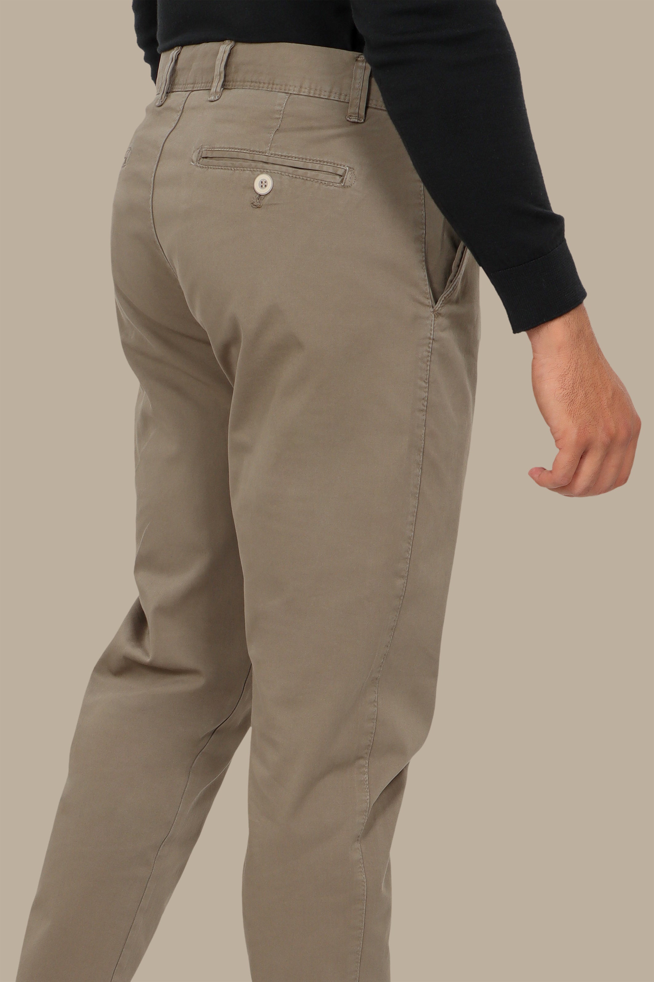 Mocha Plain Chinos