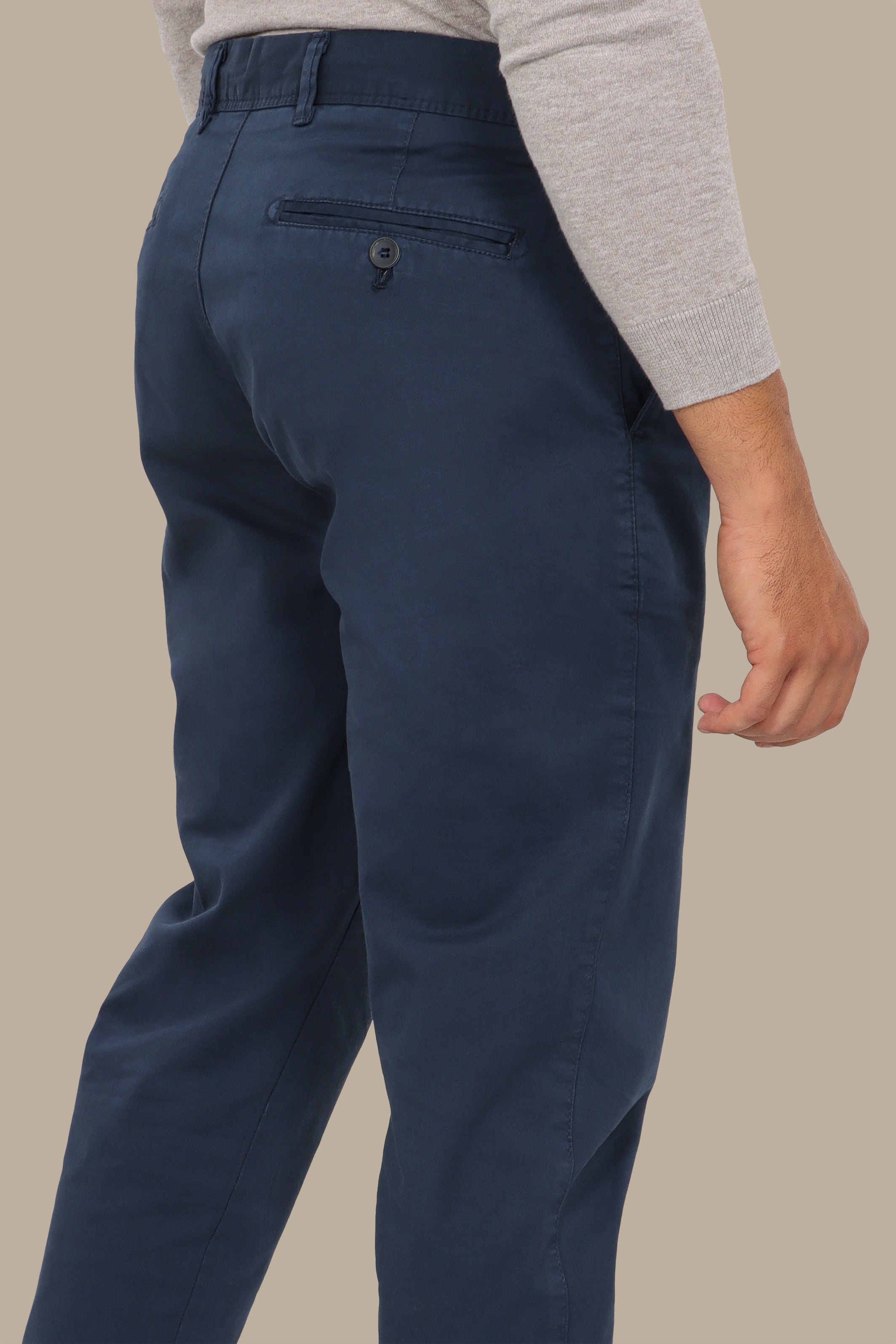 Blue Plain Chinos