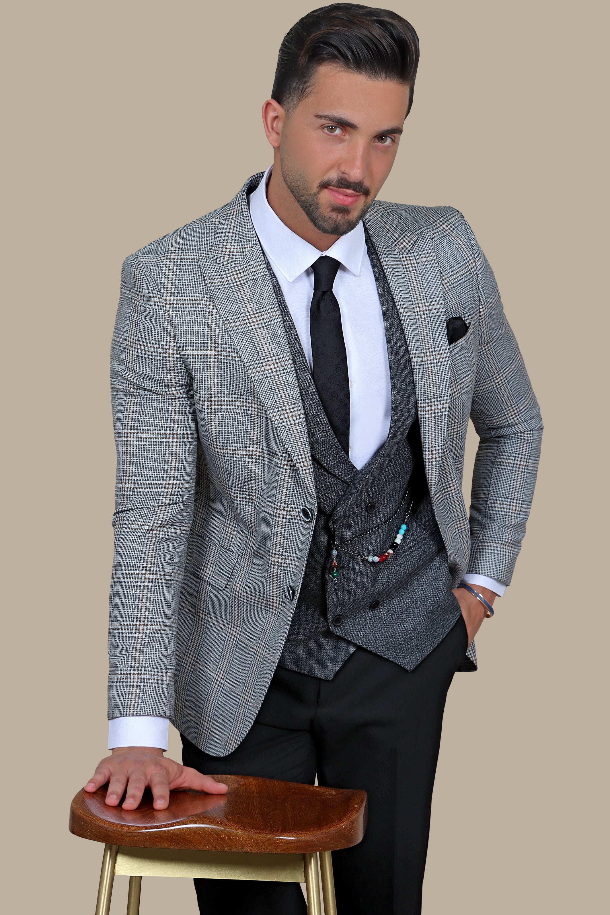 Gray Power: Mix and Match 3-Piece Suit for Endless Style Possibilities