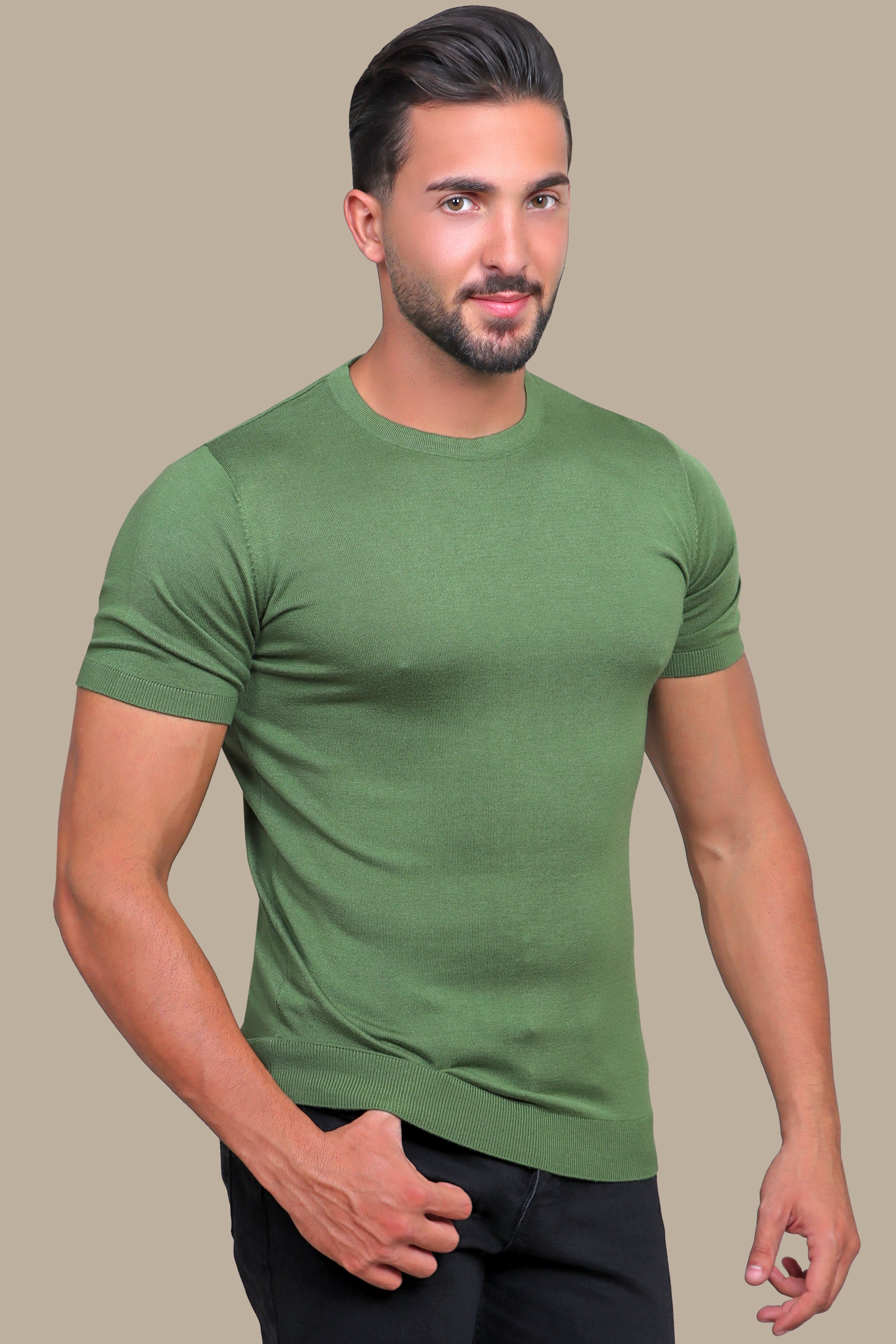 Olive Mercerized T-Shirt: Everyday Essential