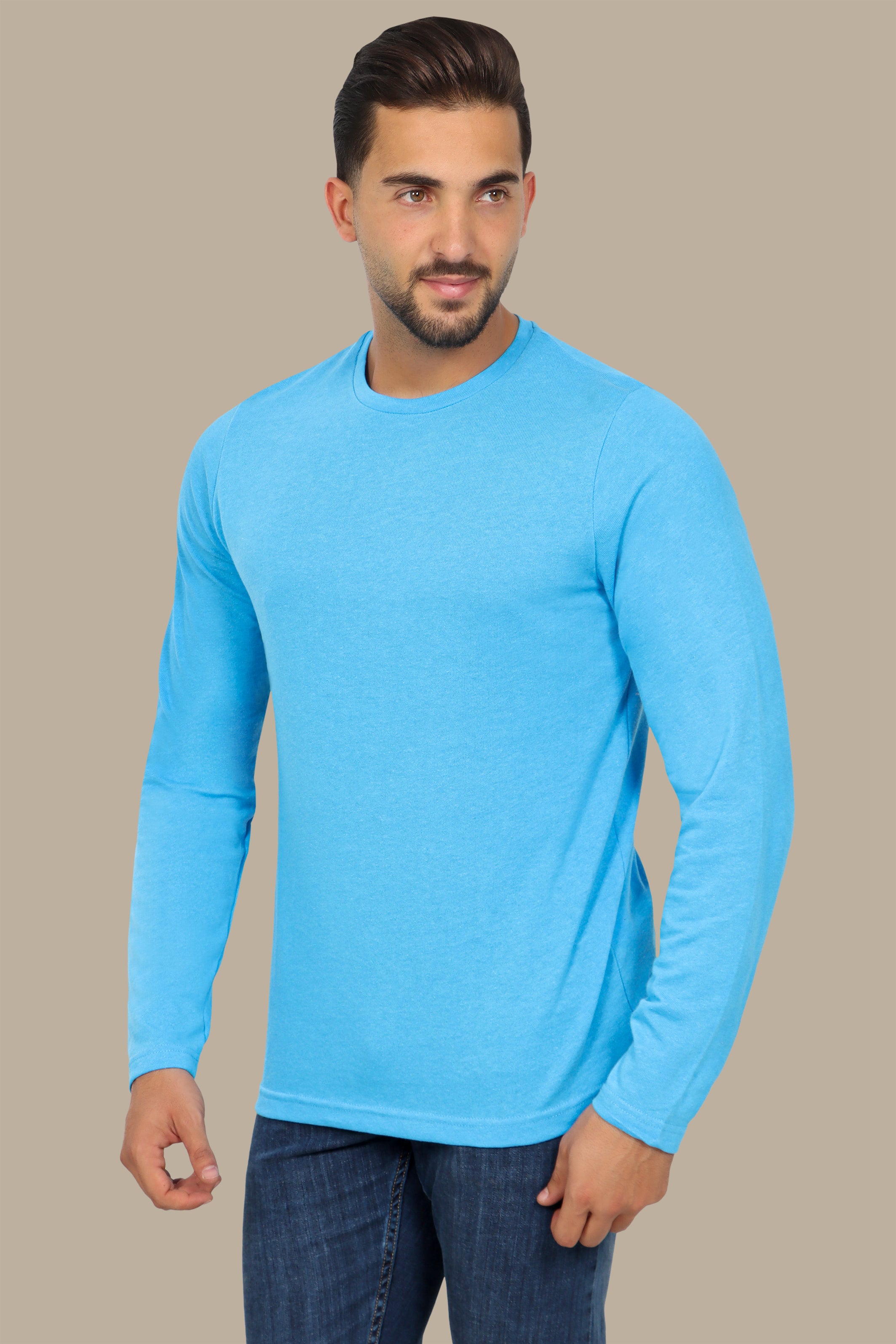 Turquoise Round Neck Sweater