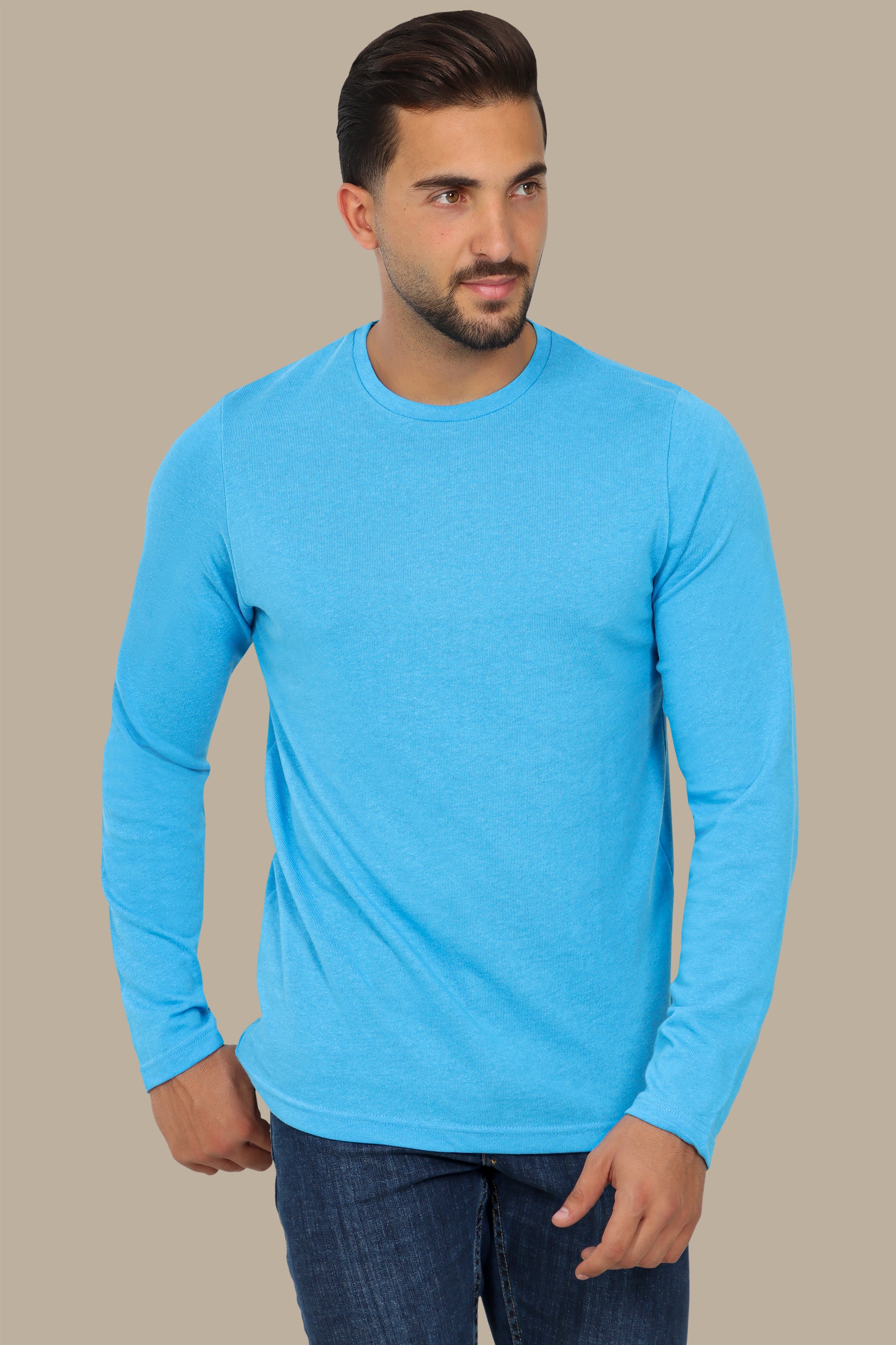 Turquoise Round Neck Sweater