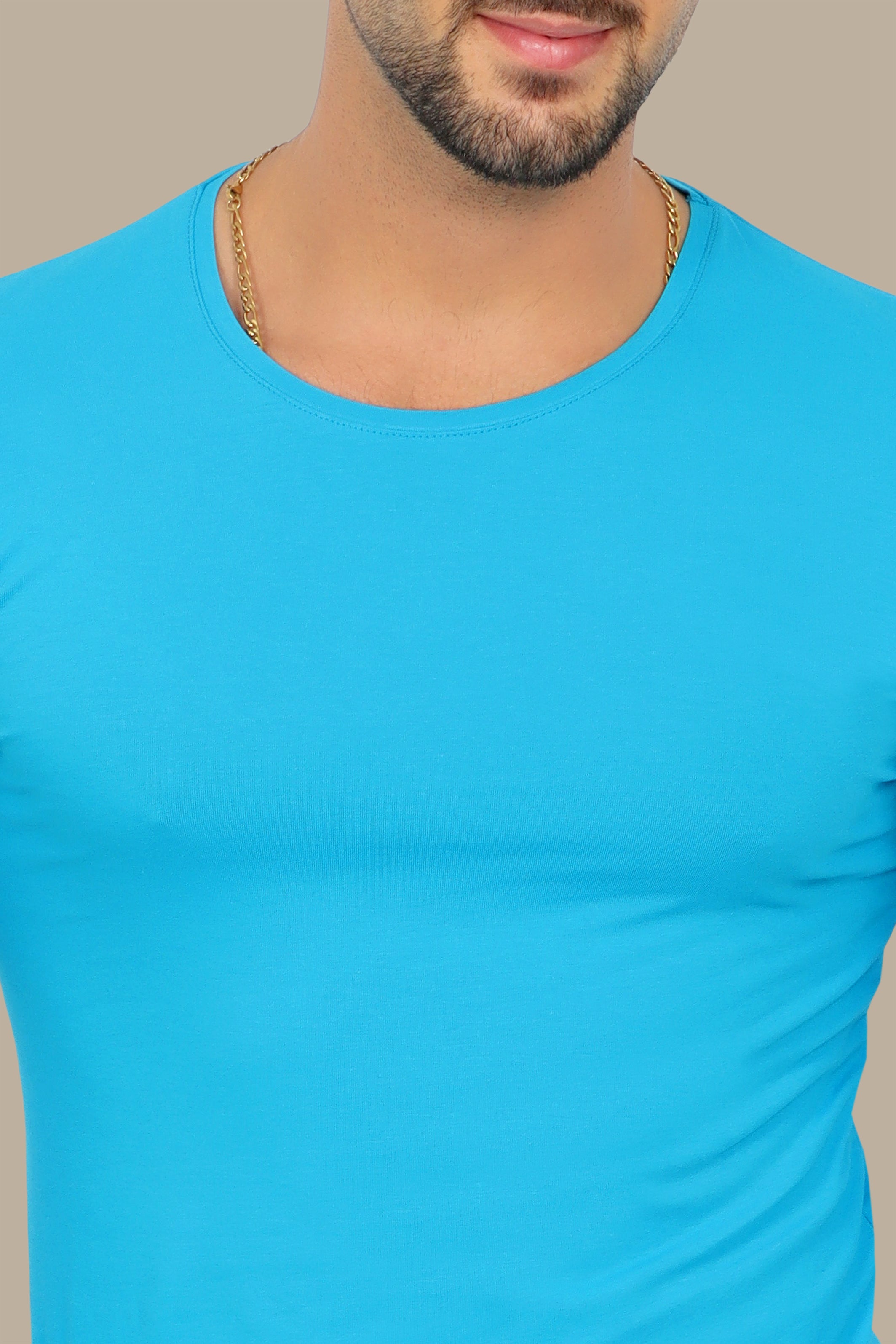 Turquoise Basic Long Sleeve Top