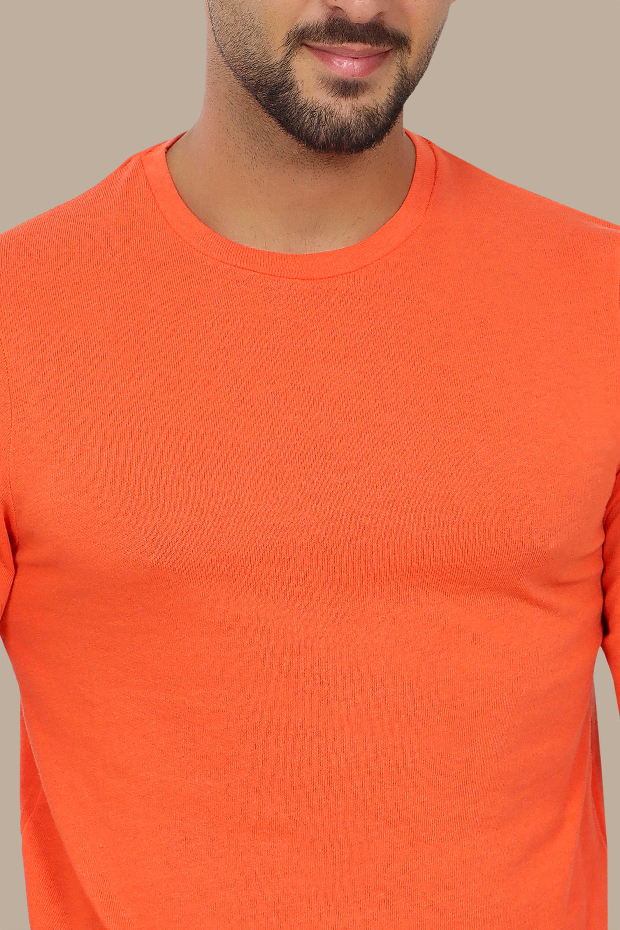 Orange Round Neck Sweater