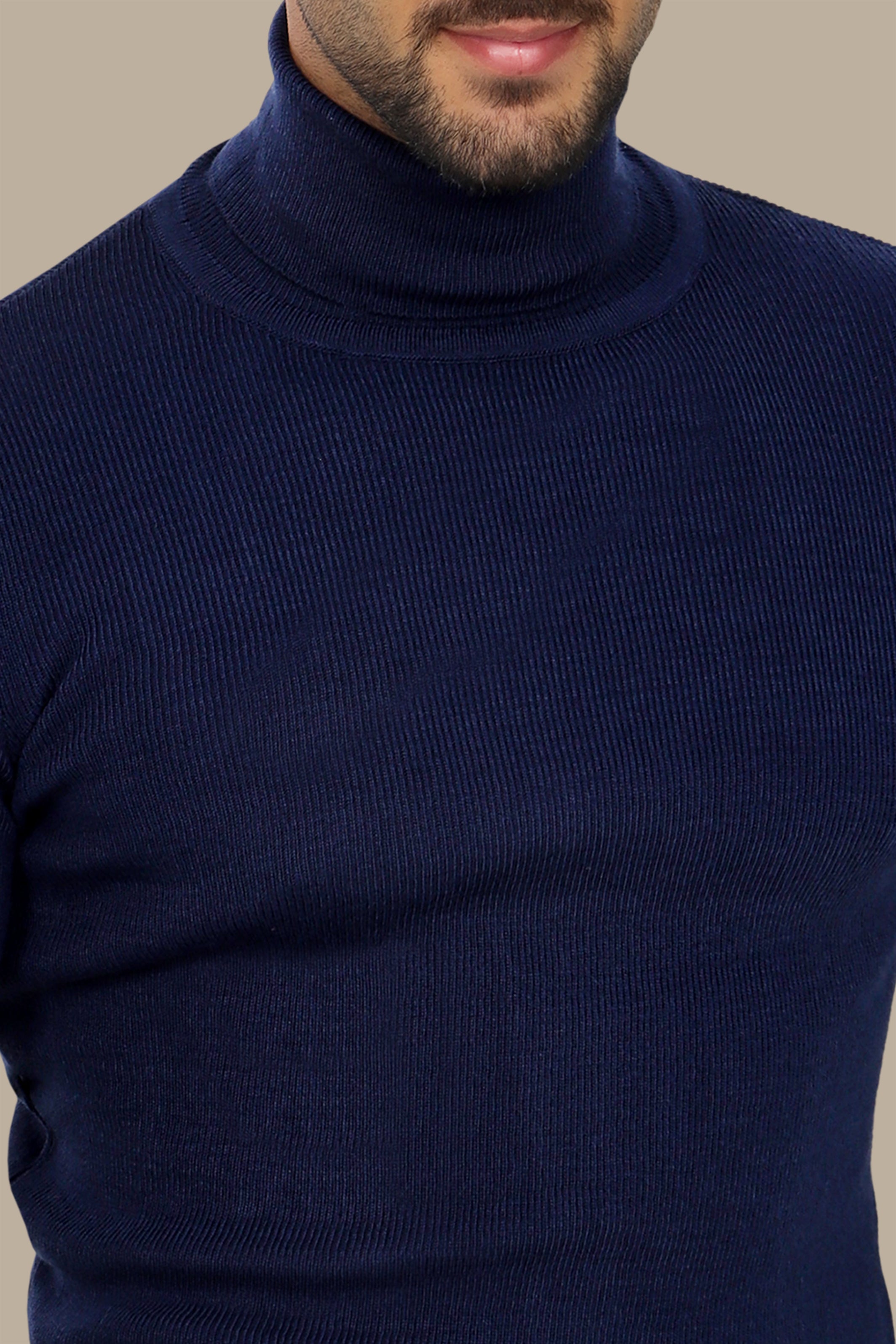 Sweater Turtleneck Basic Navy