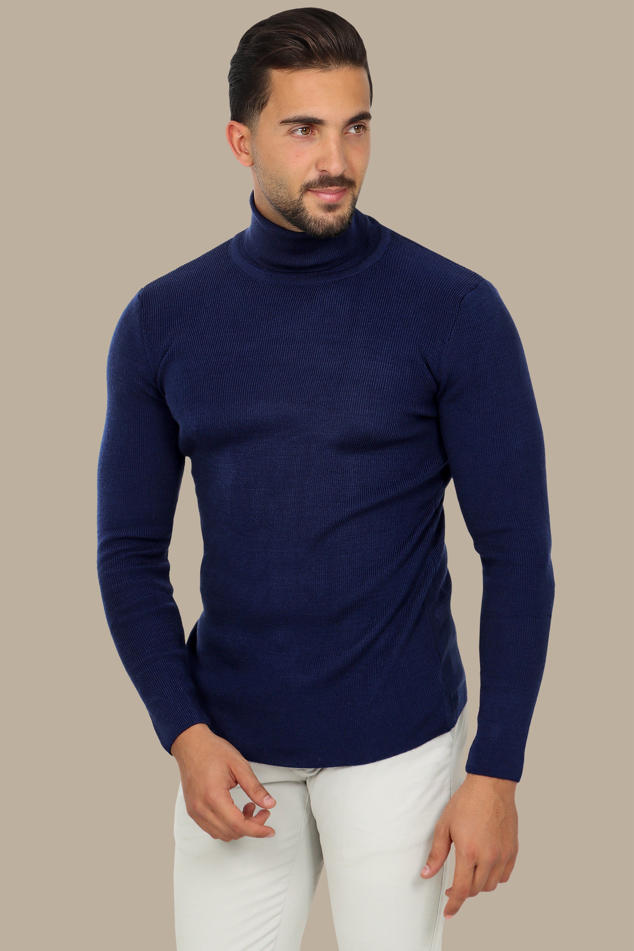 Sweater Turtleneck Basic Navy