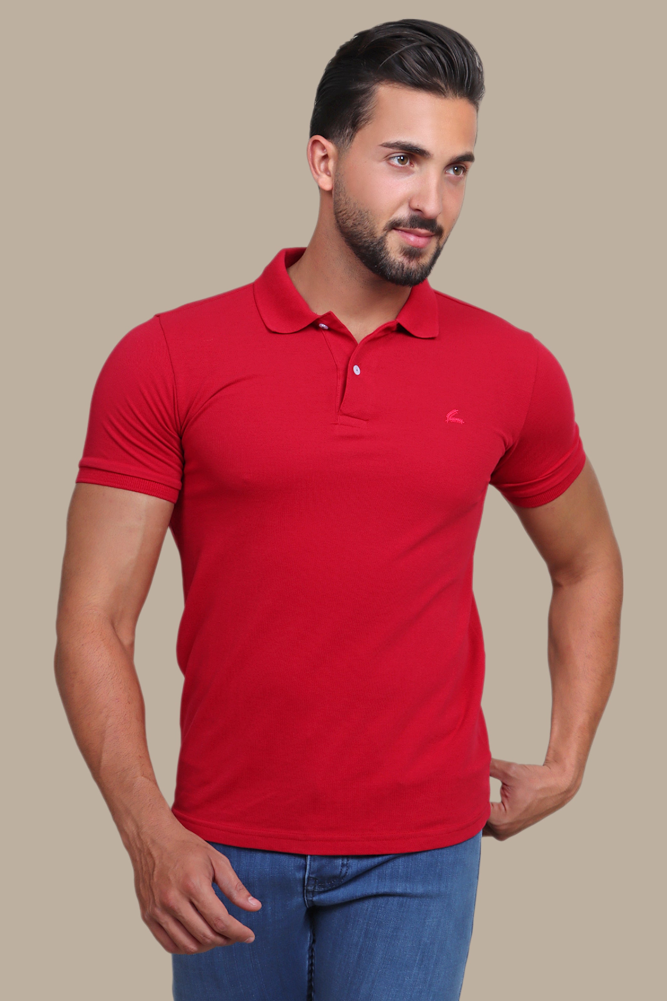 Classic Red Piquet Polo