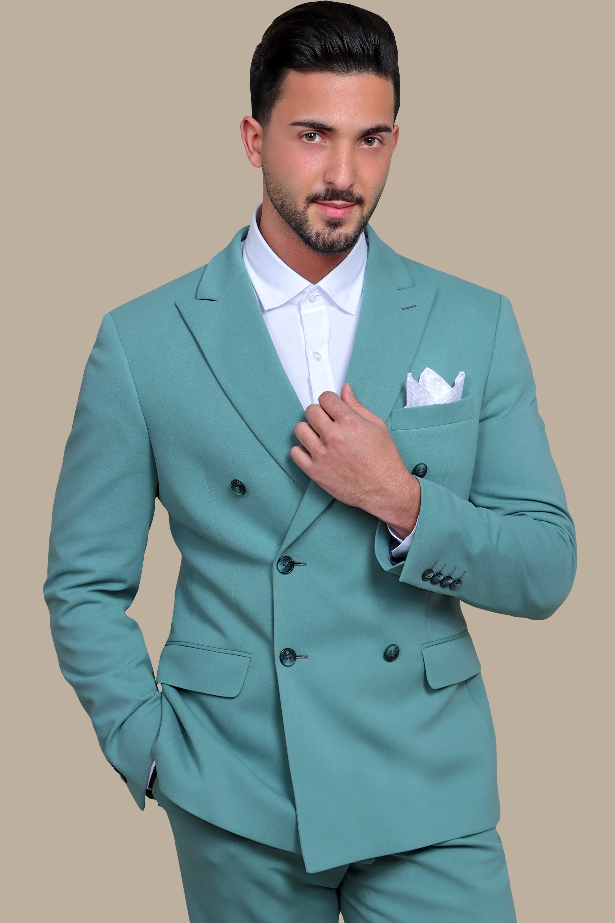 Frontier Elegance: FV Suit with Front-Facing Sleeves