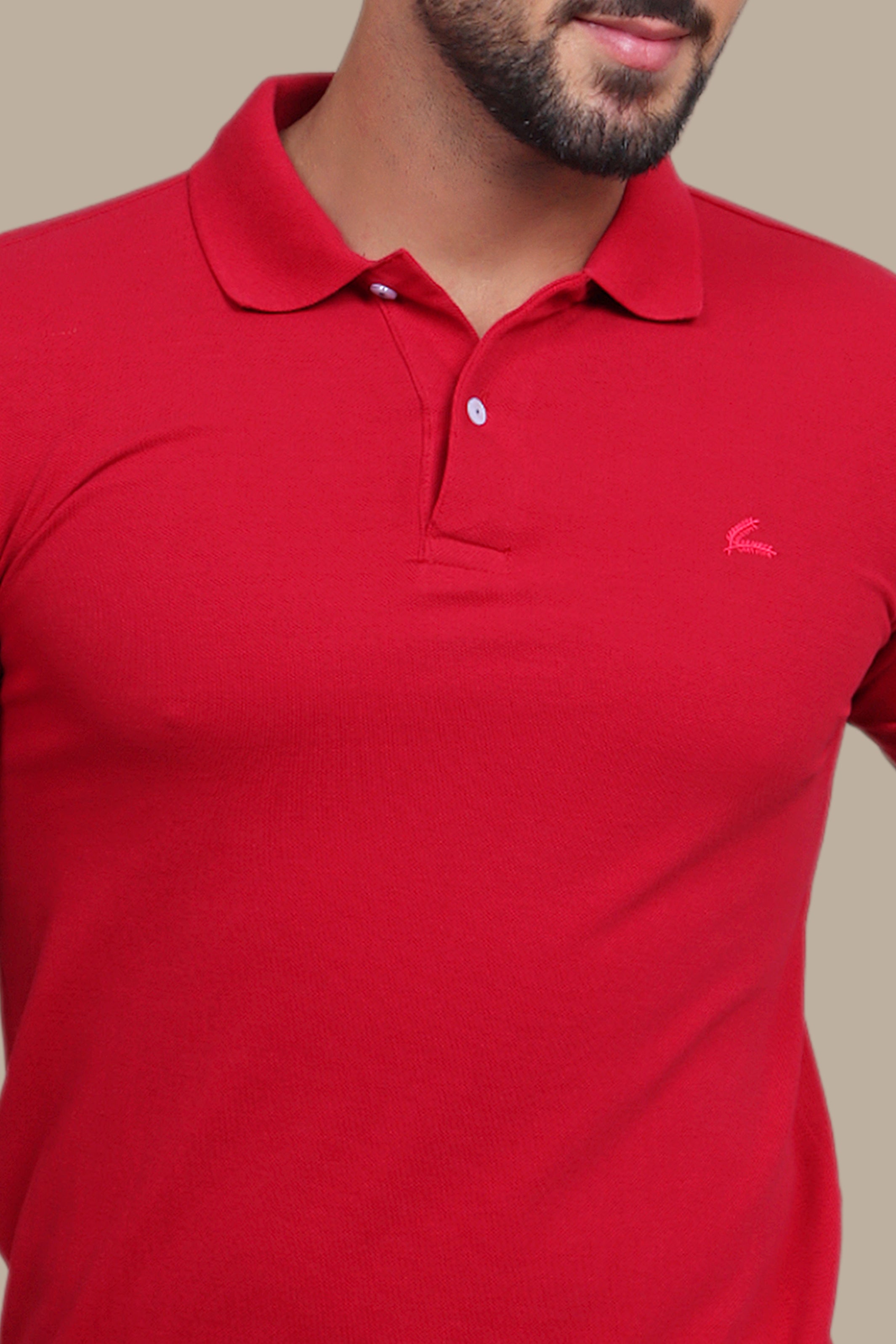 Classic Red Piquet Polo