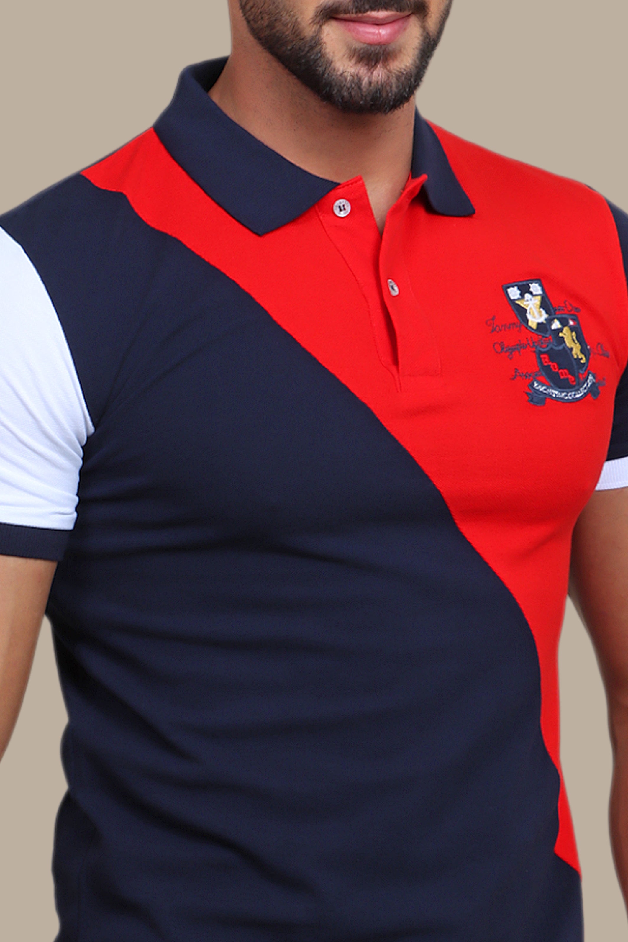 Polo Patched Multicolor | Red