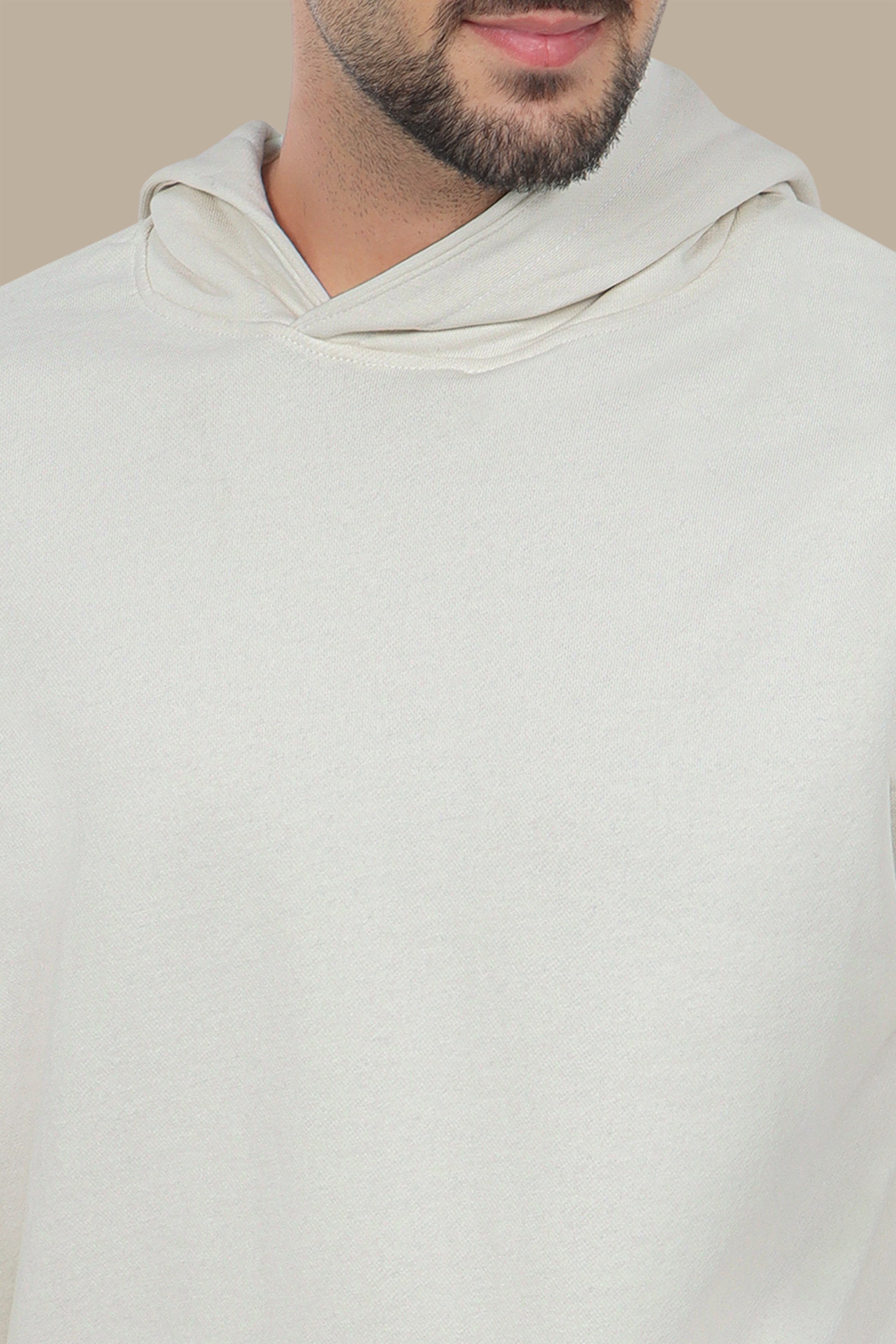 Timeless Essential Off White Basic Sweatshirt Hoodie