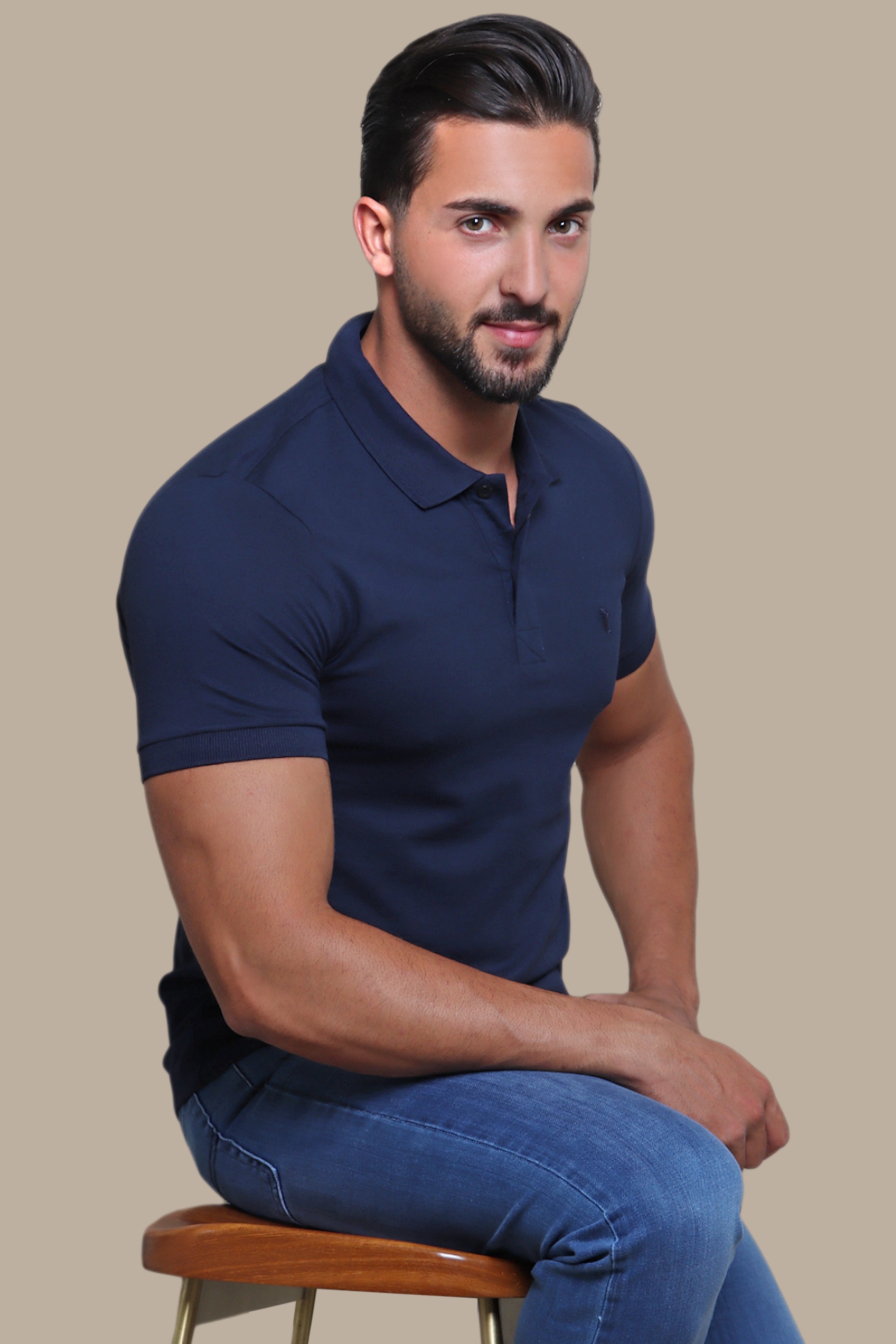 Dark Blue Basic Polo