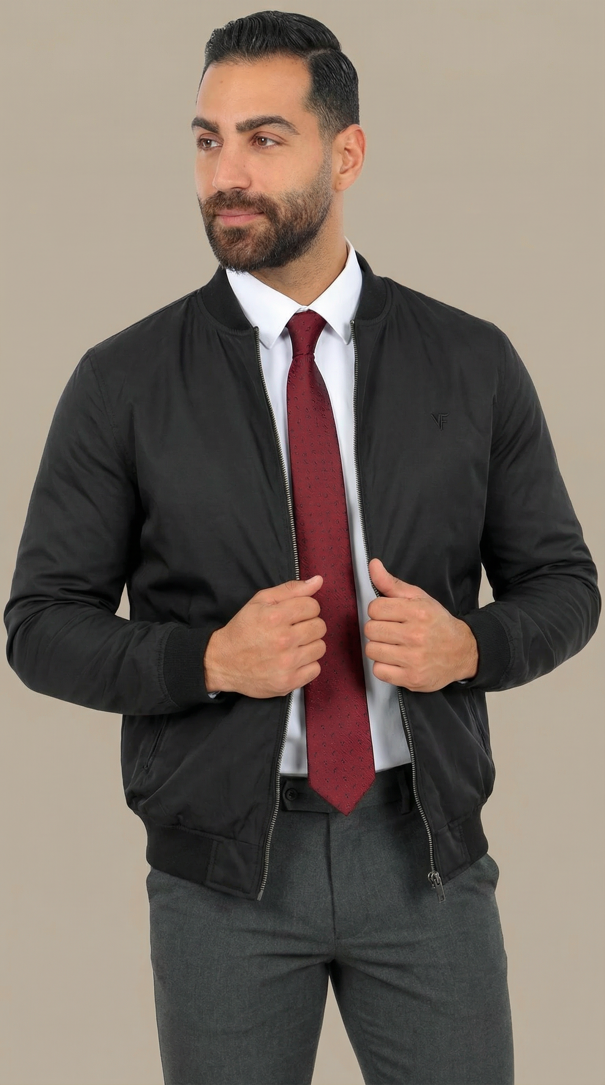 Black Waterproof Blouson Jacket