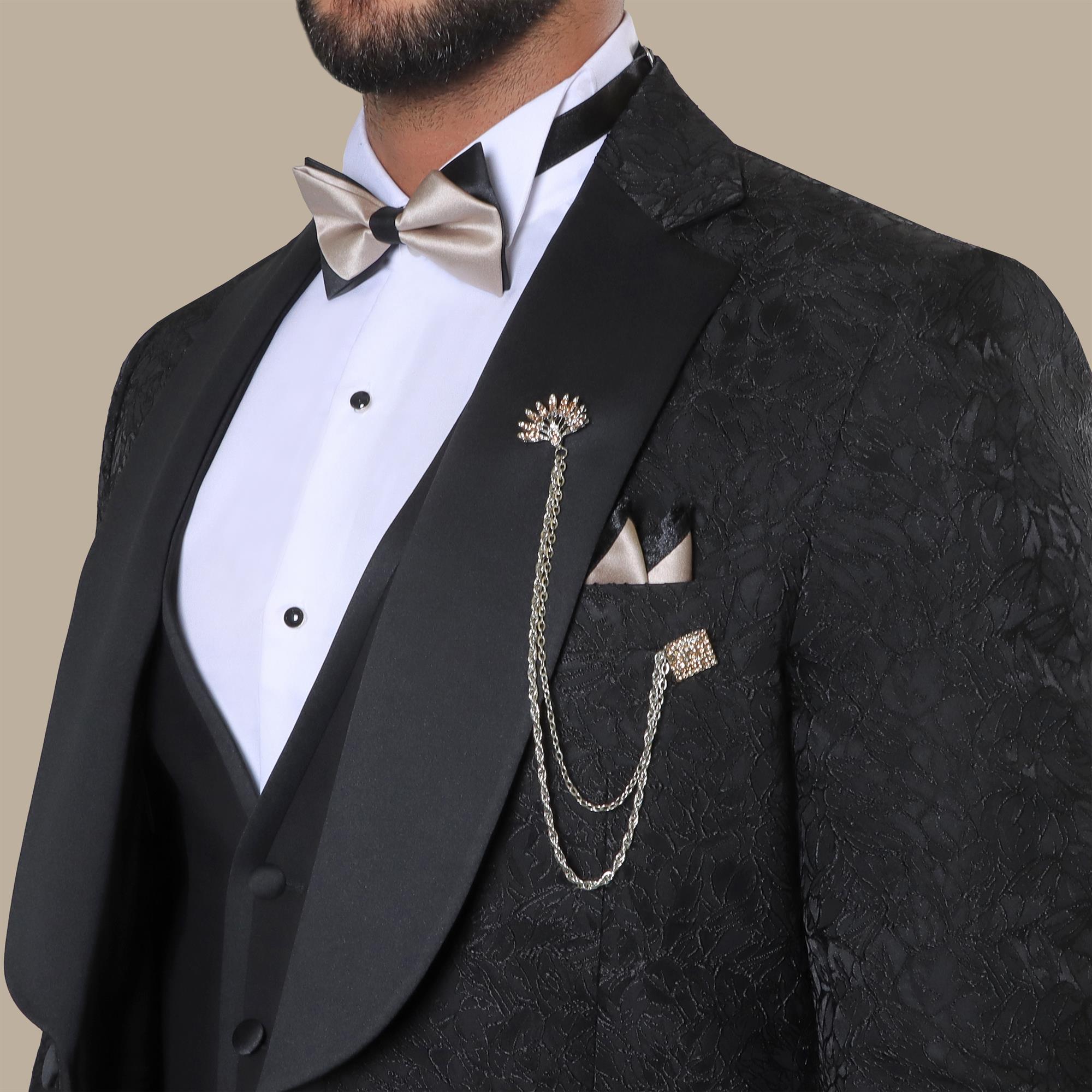 Tuxedo Special FV Jacquard 3 Pcs | Black