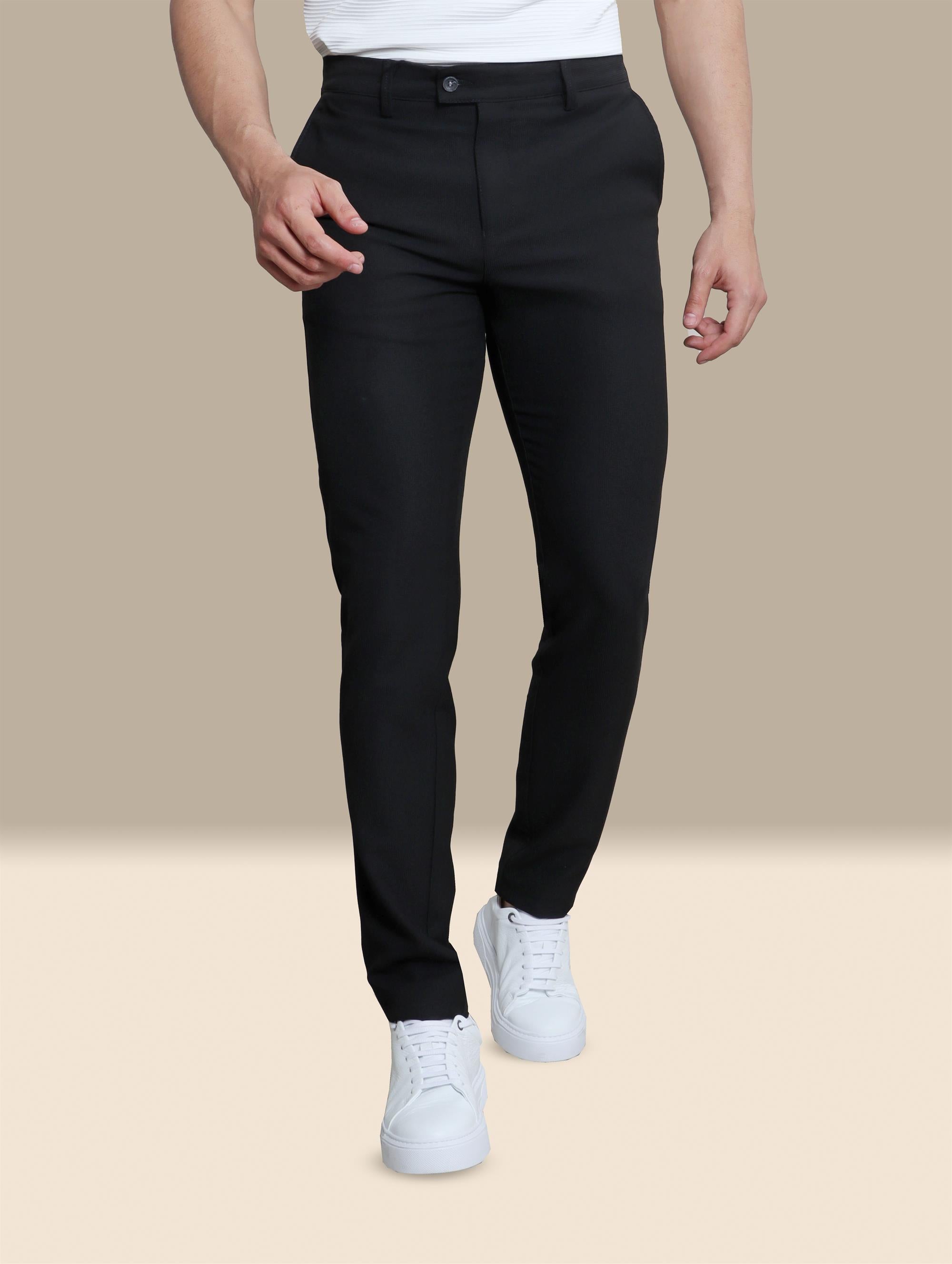 Trouser Structured Lycra Sport | Black