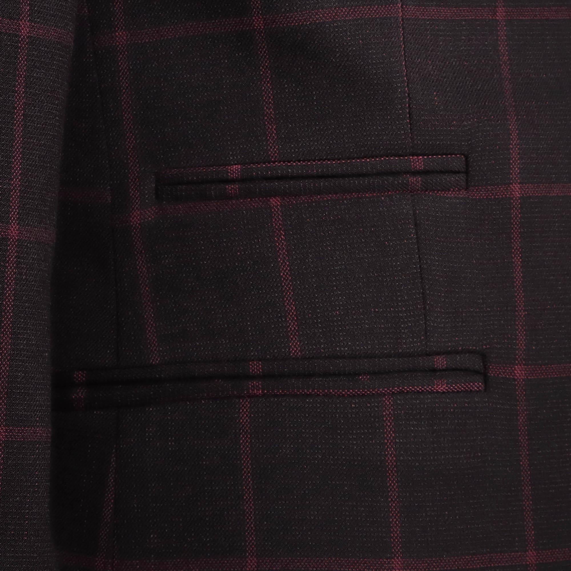 Blazer Black Checked Red