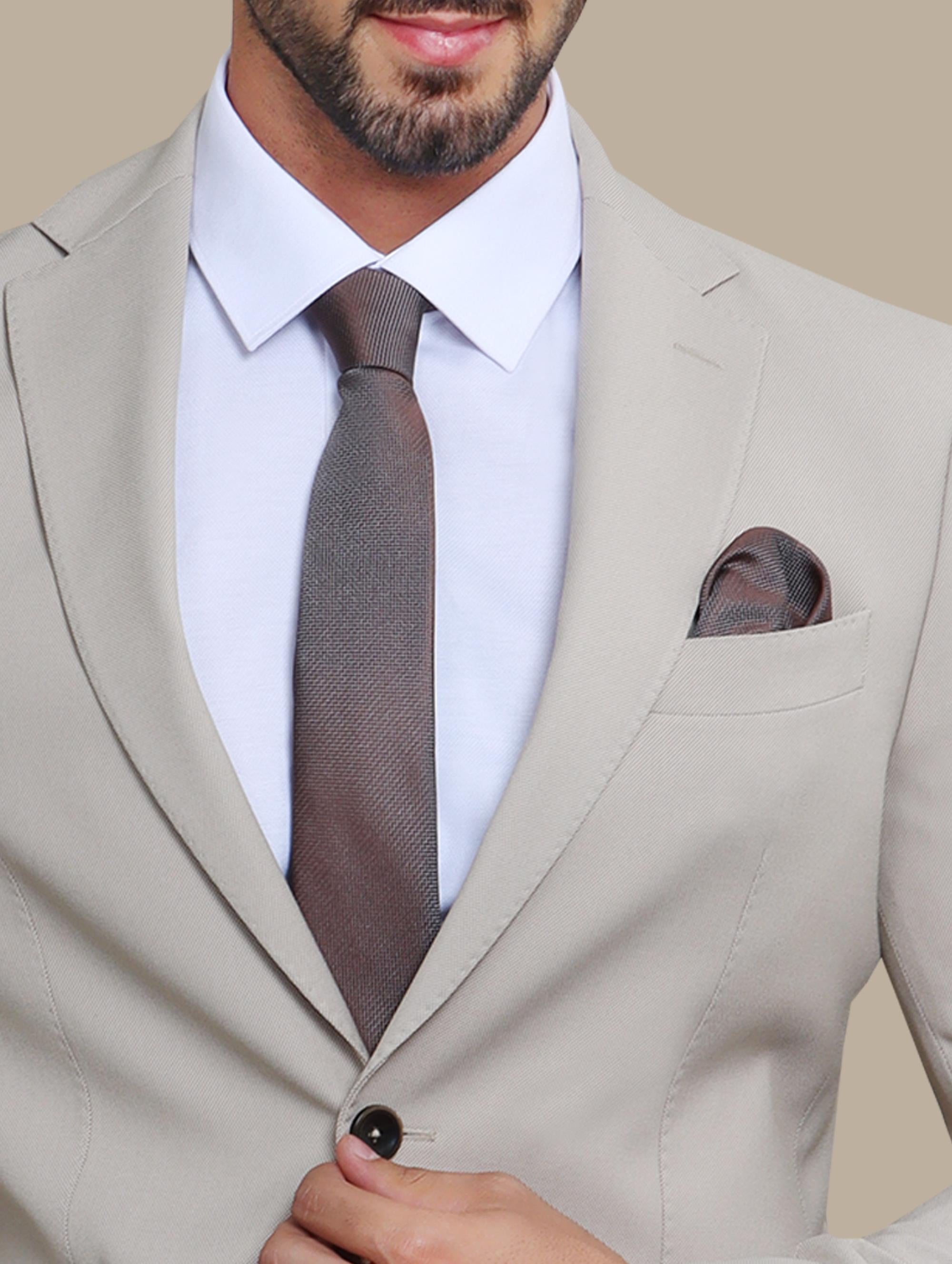 Suit Basic Pique Notch | Beige