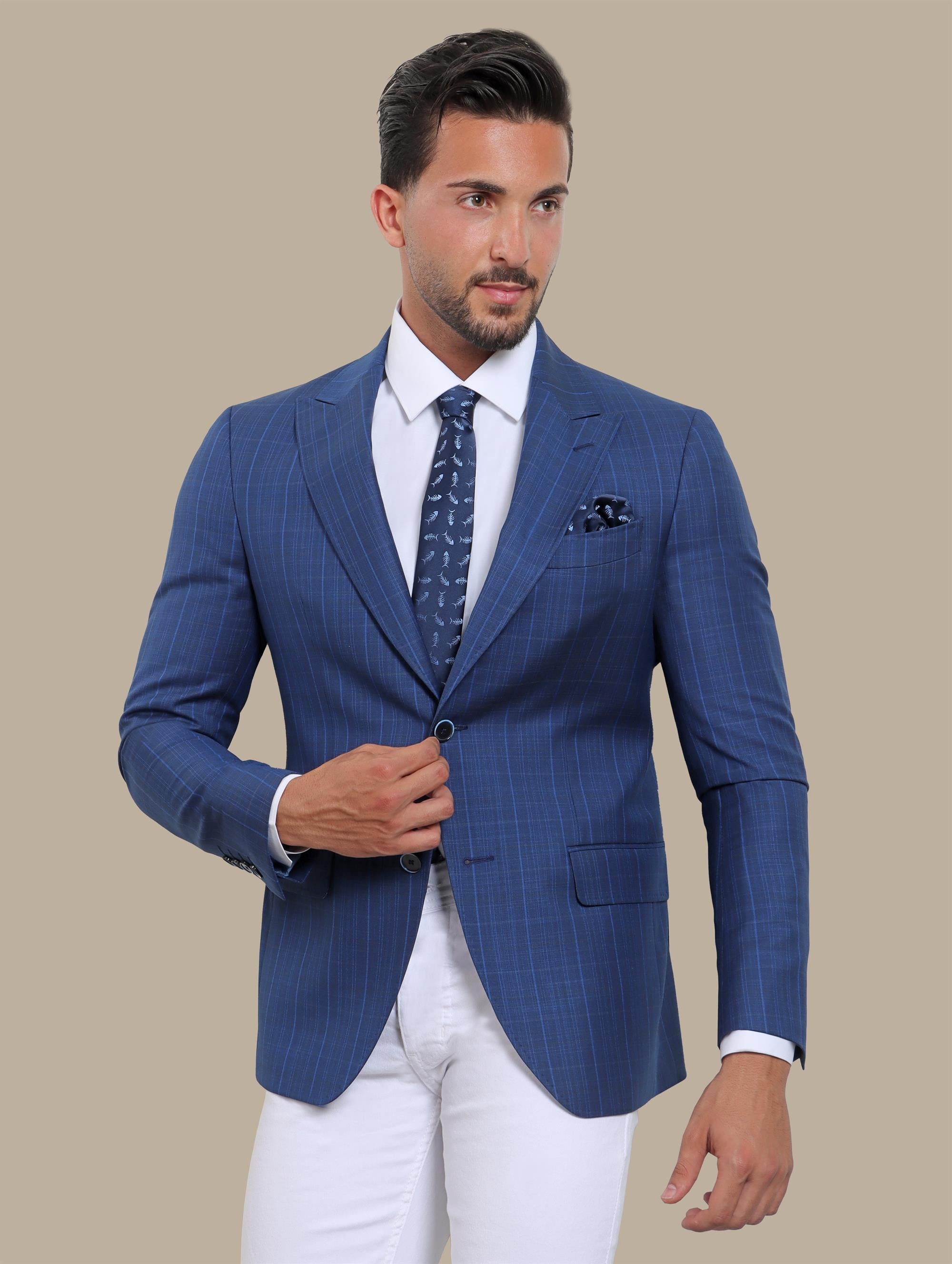 Blazer Checked Peak | Blue