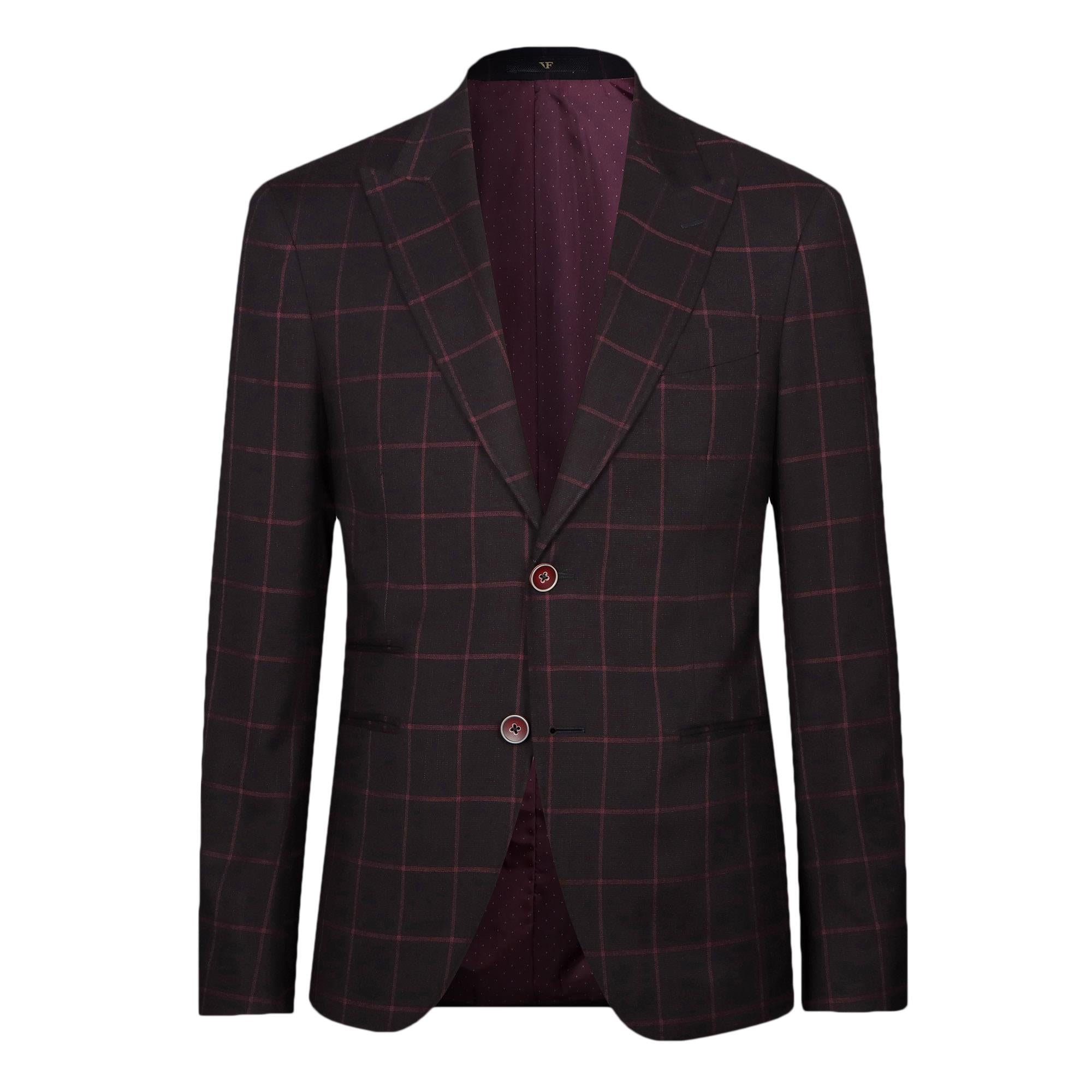 Blazer Black Checked Red