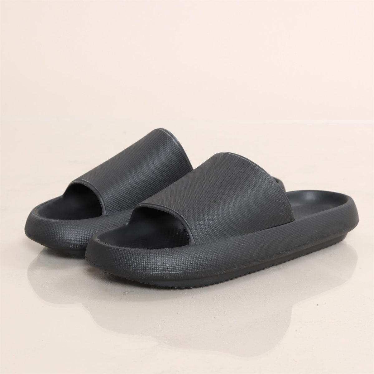Basic Black Rubber Slippers