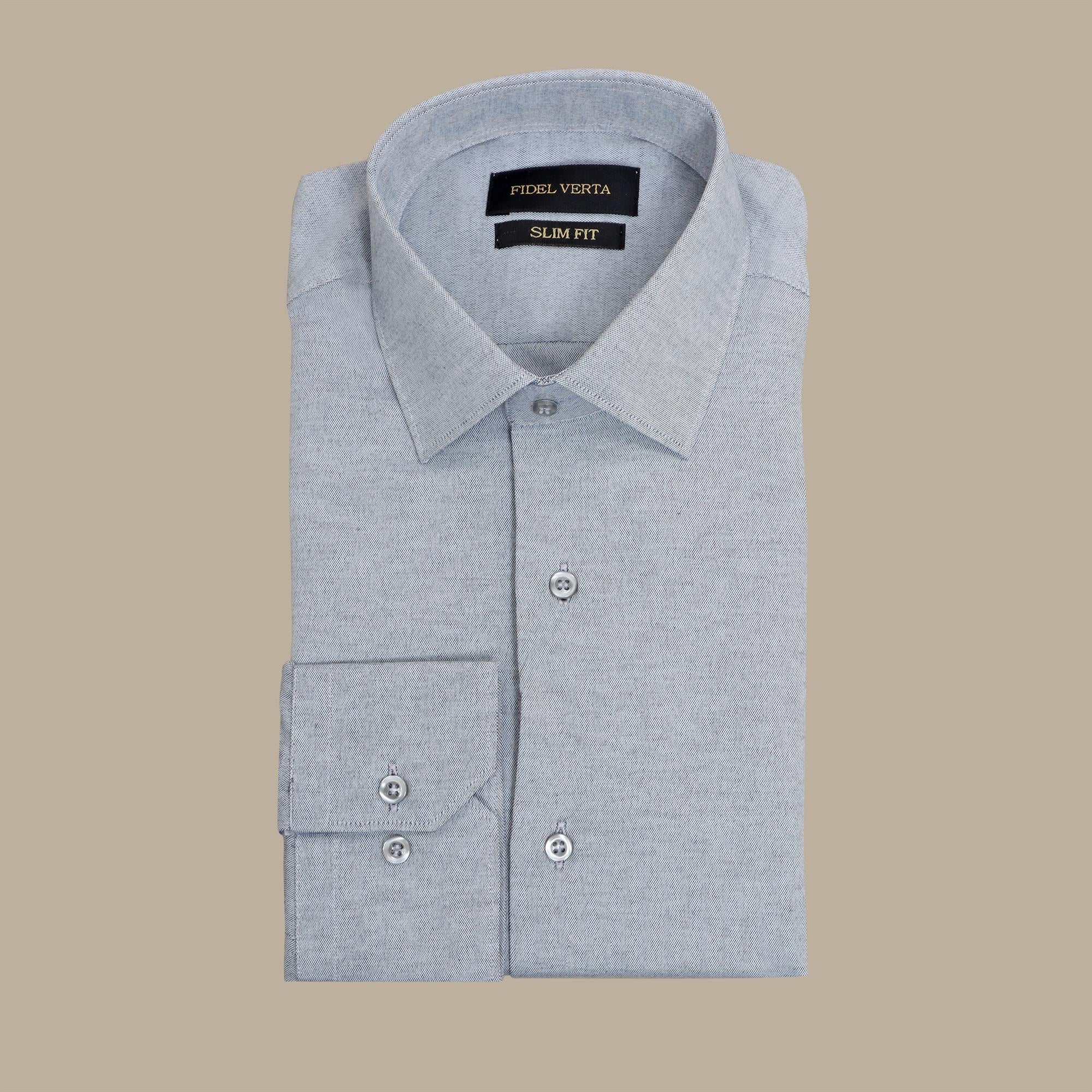 Shirt Chambray Slim Fit | Grey