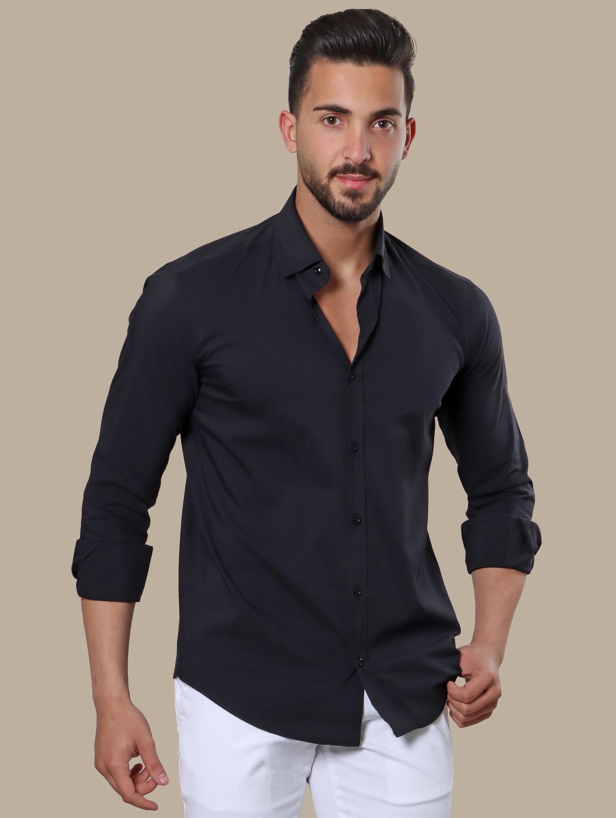 Sleek & Stylish Plain Lycra Shirt