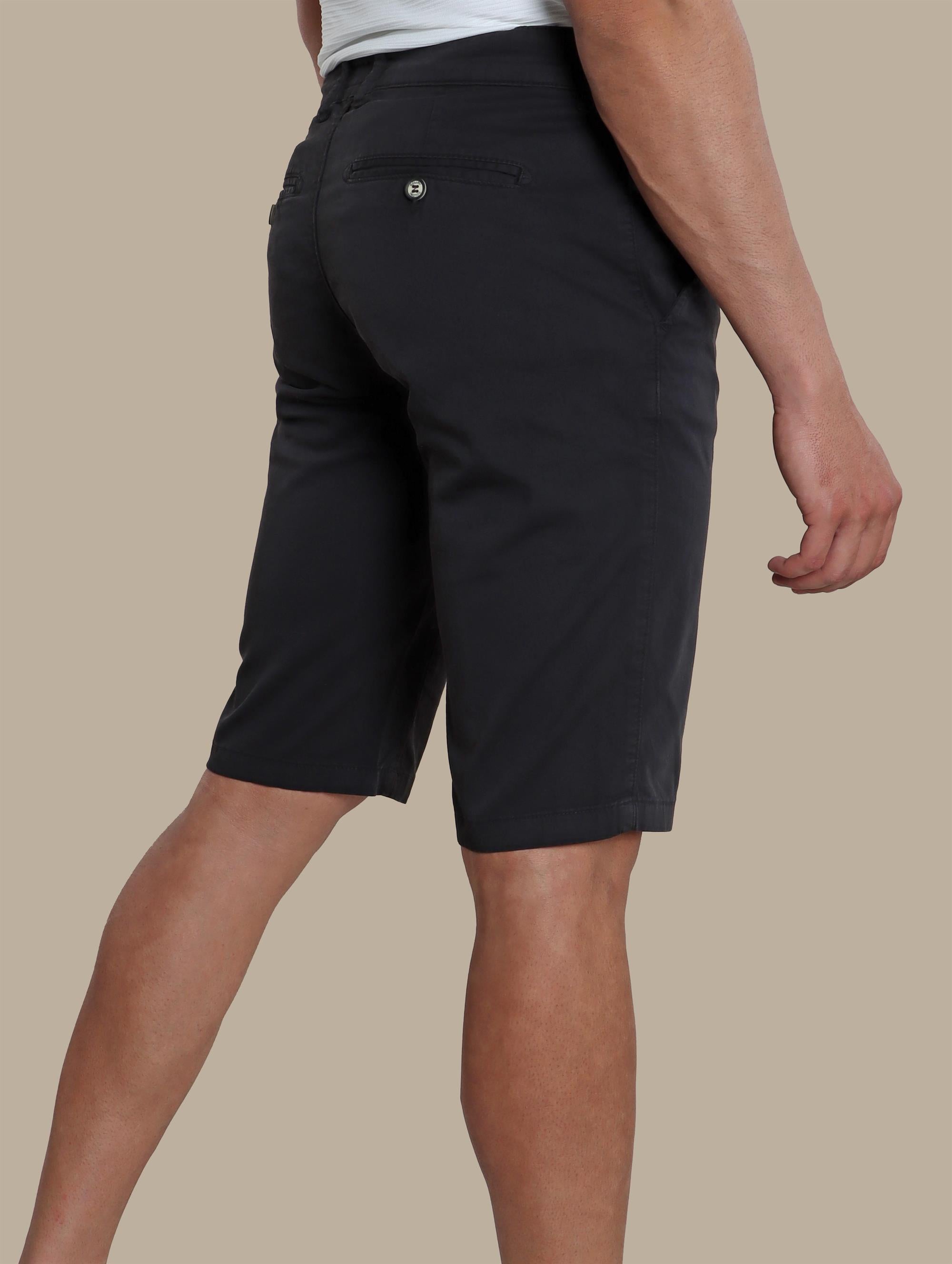 Short Chino Plain Slim Fit | Black