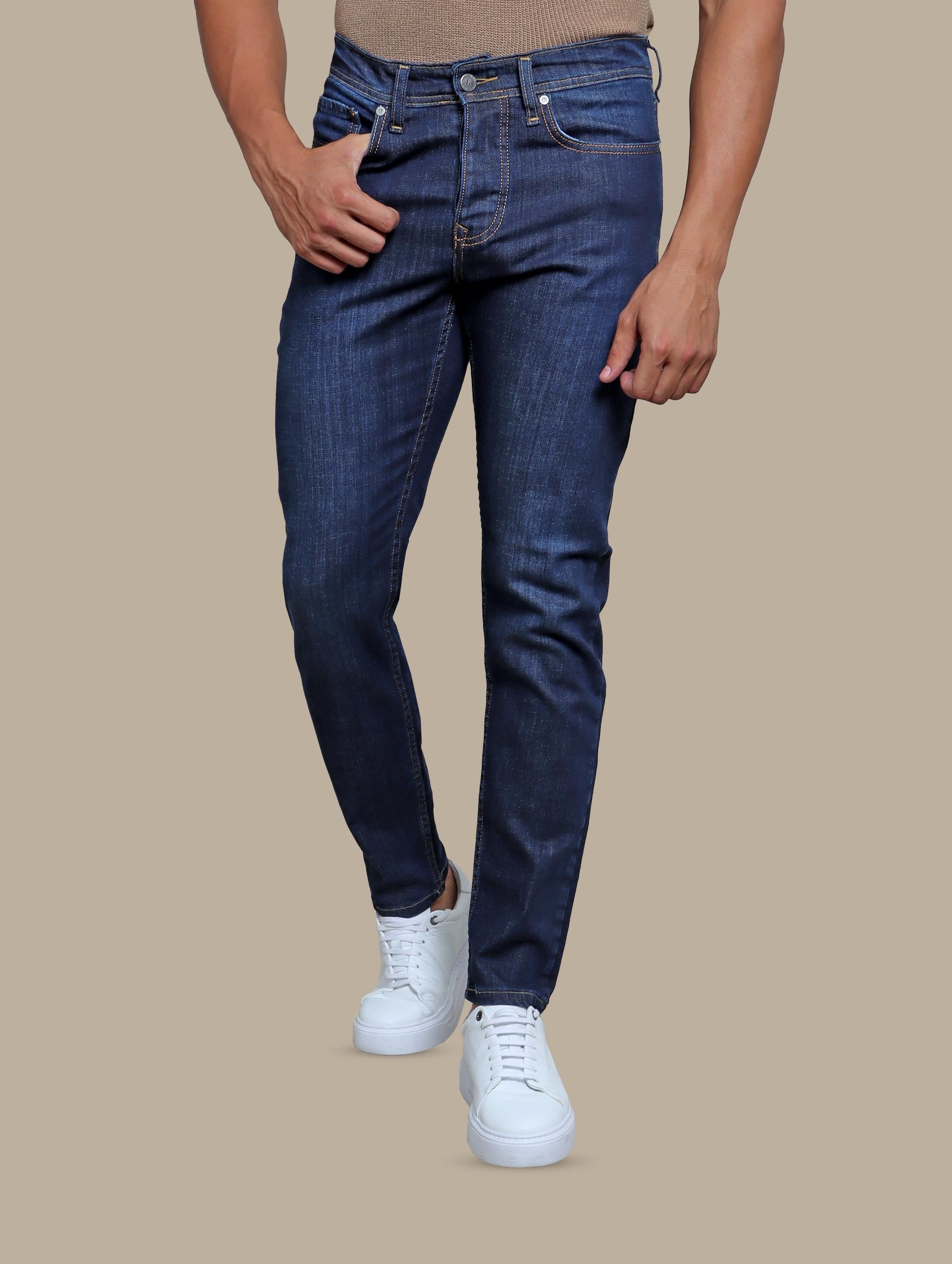 Essential Elegance: Dark Navy Slim Fit Jeans