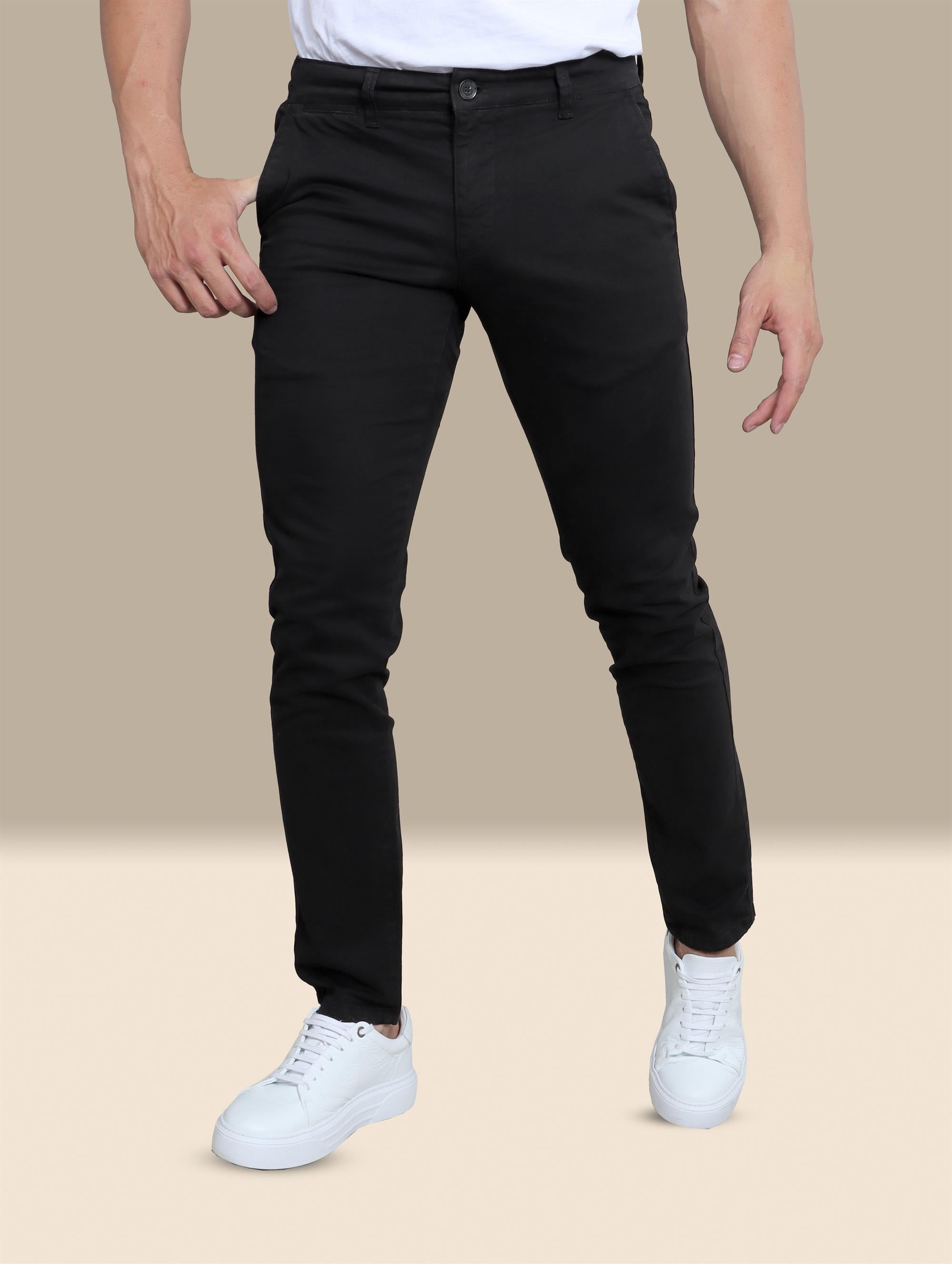 Black Slim Fit Chino Trouser