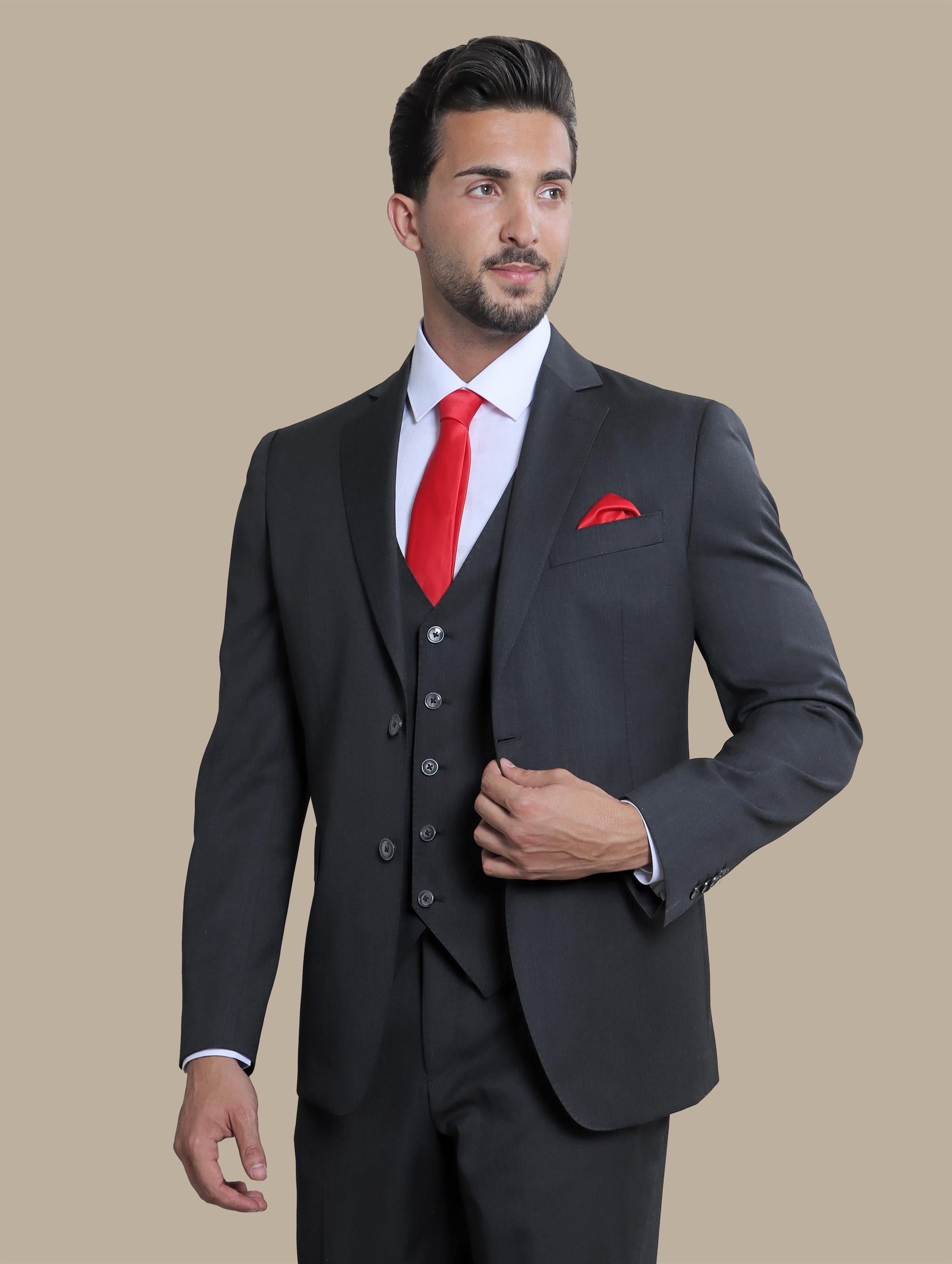 Suit Wool 3 PCs Regular | Dark Gray