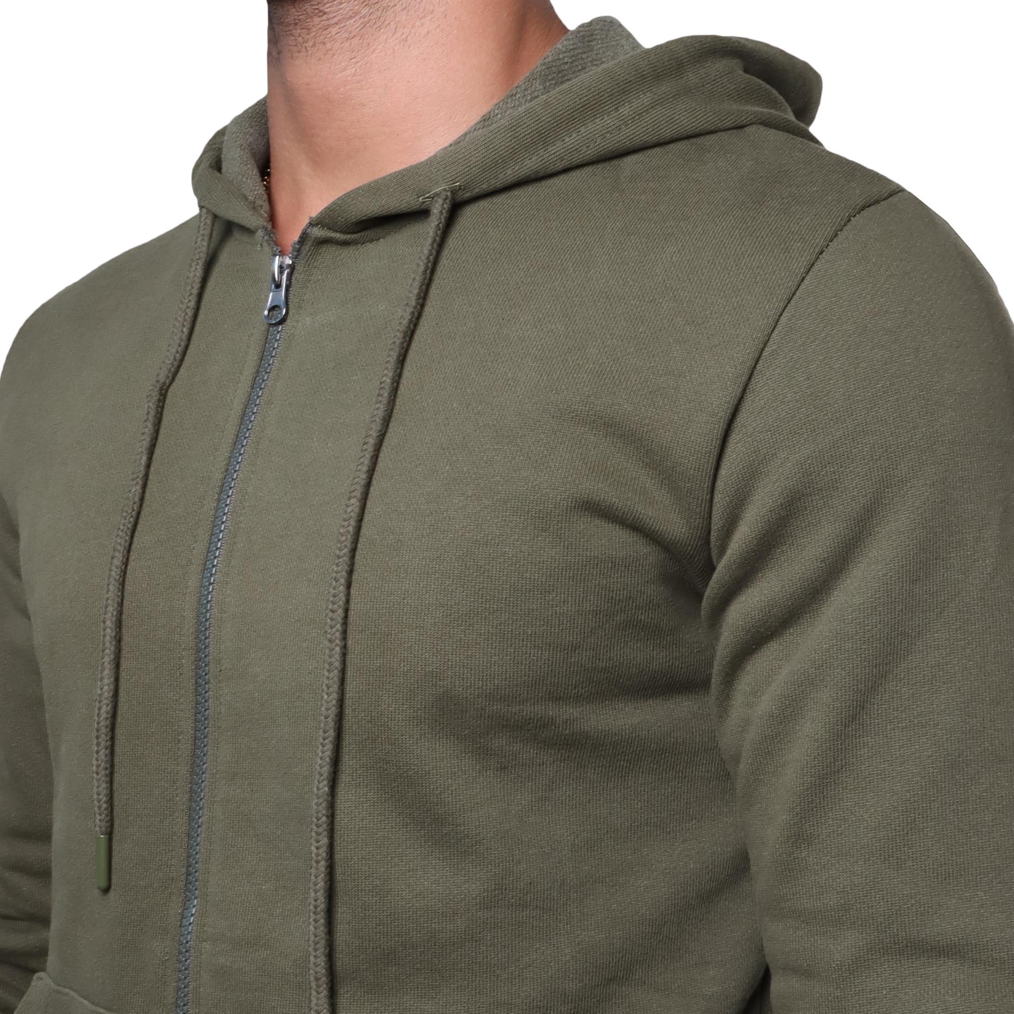 Khaki Hoodie Plain Basic Sweatshirt