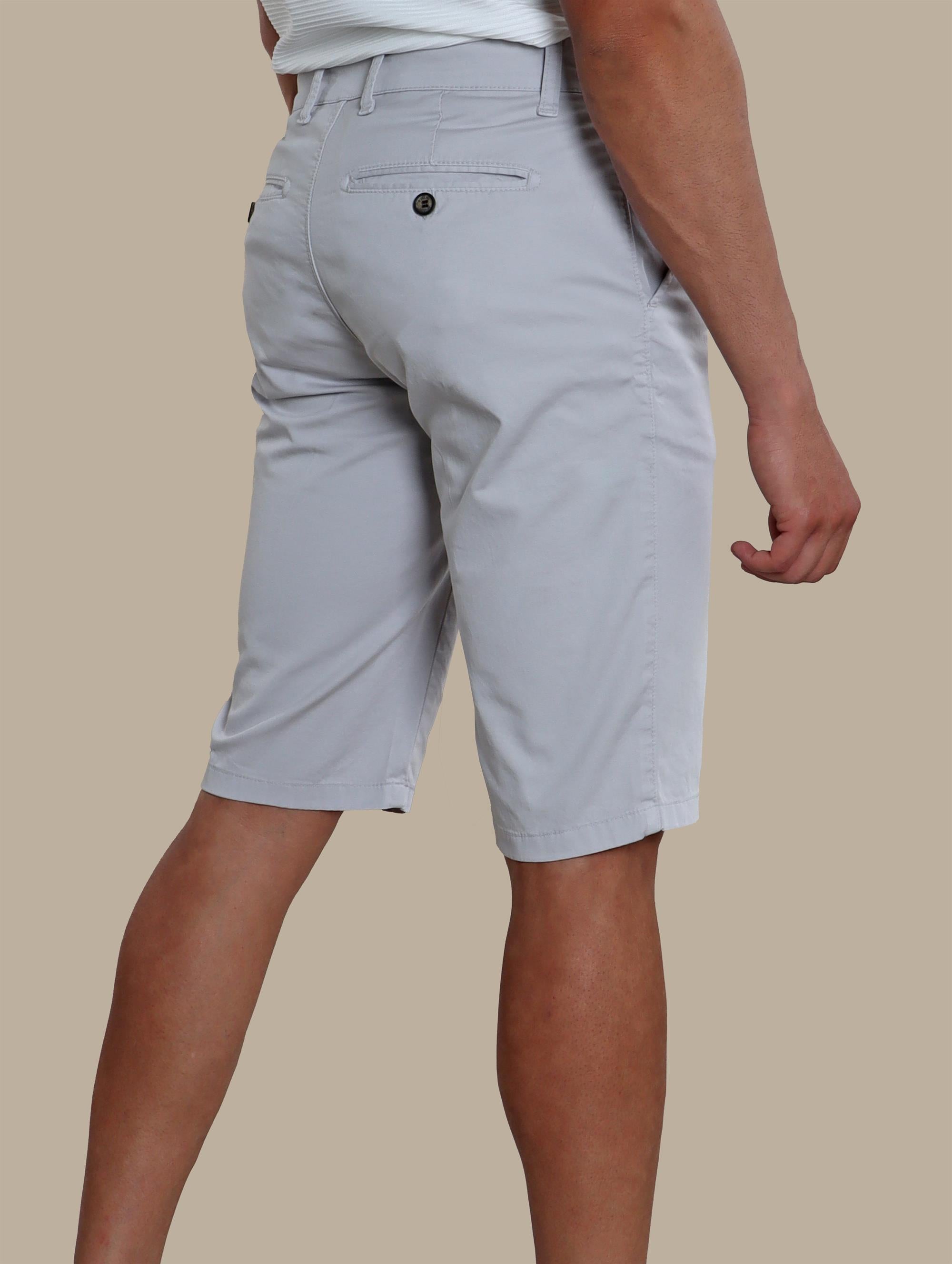 Short Chino Plain Slim Fit | Light Grey