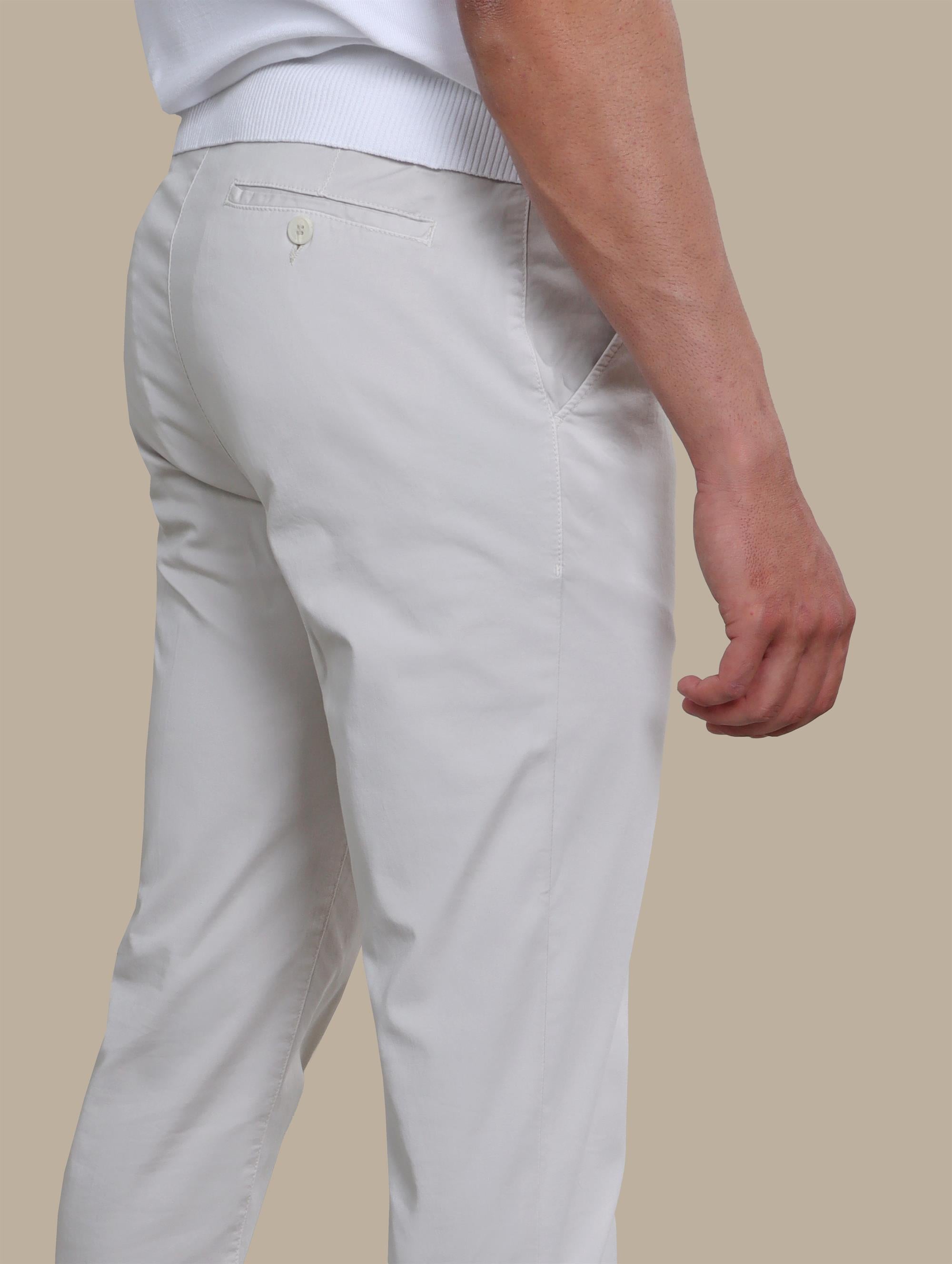 Fashion Trouser With Elastic Band | Beige