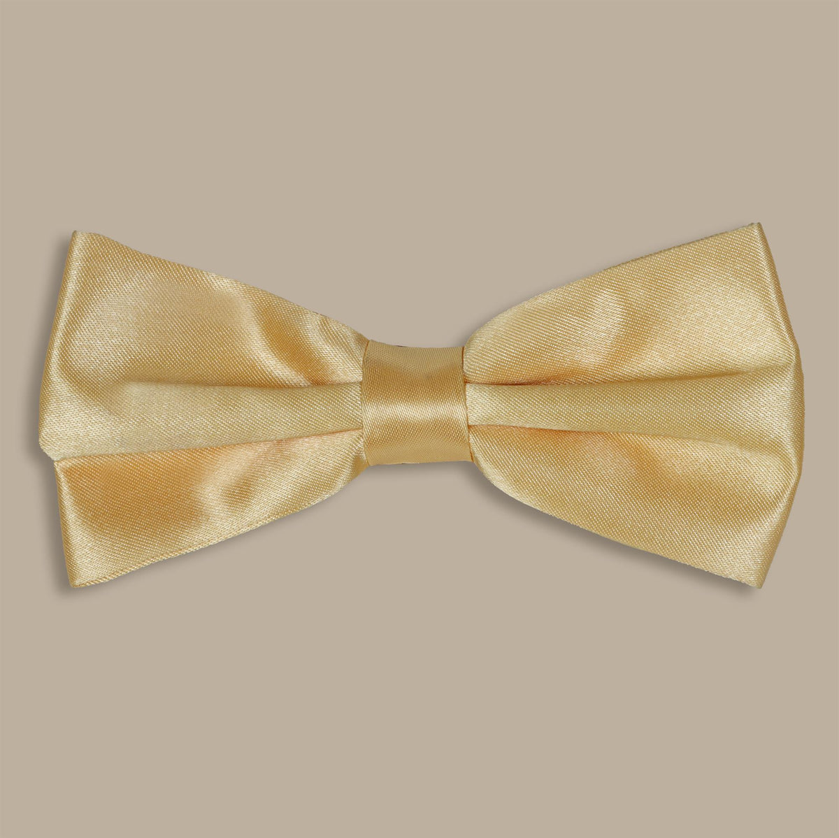 Yellow Plain Satin Bowtie