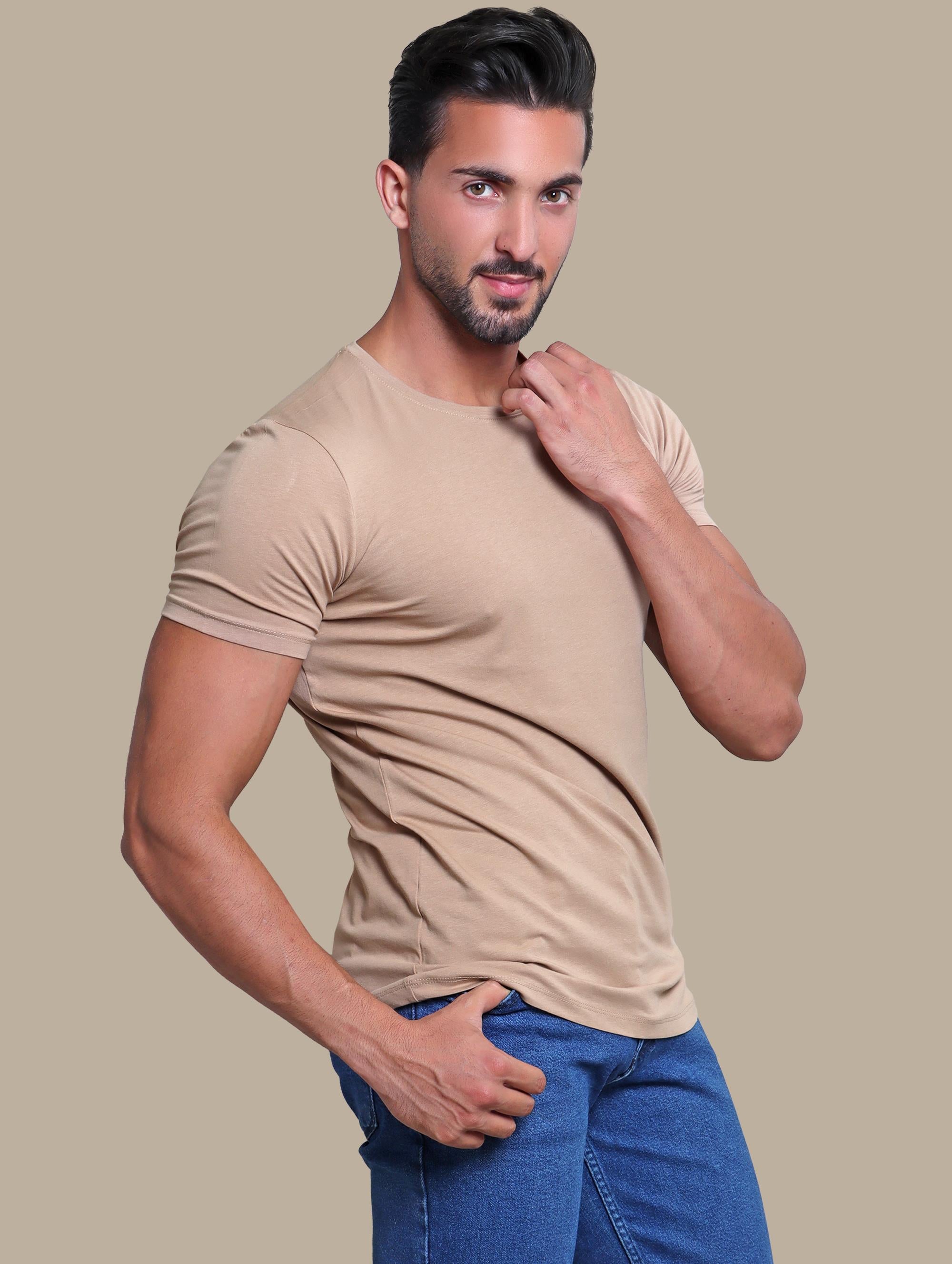 T-shirt Basic R-Neck | Beige