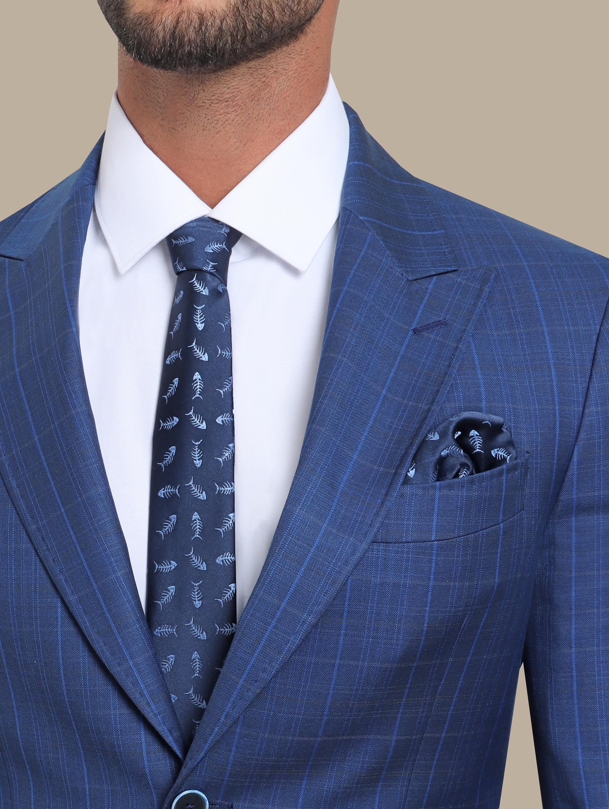 Blazer Checked Peak | Blue