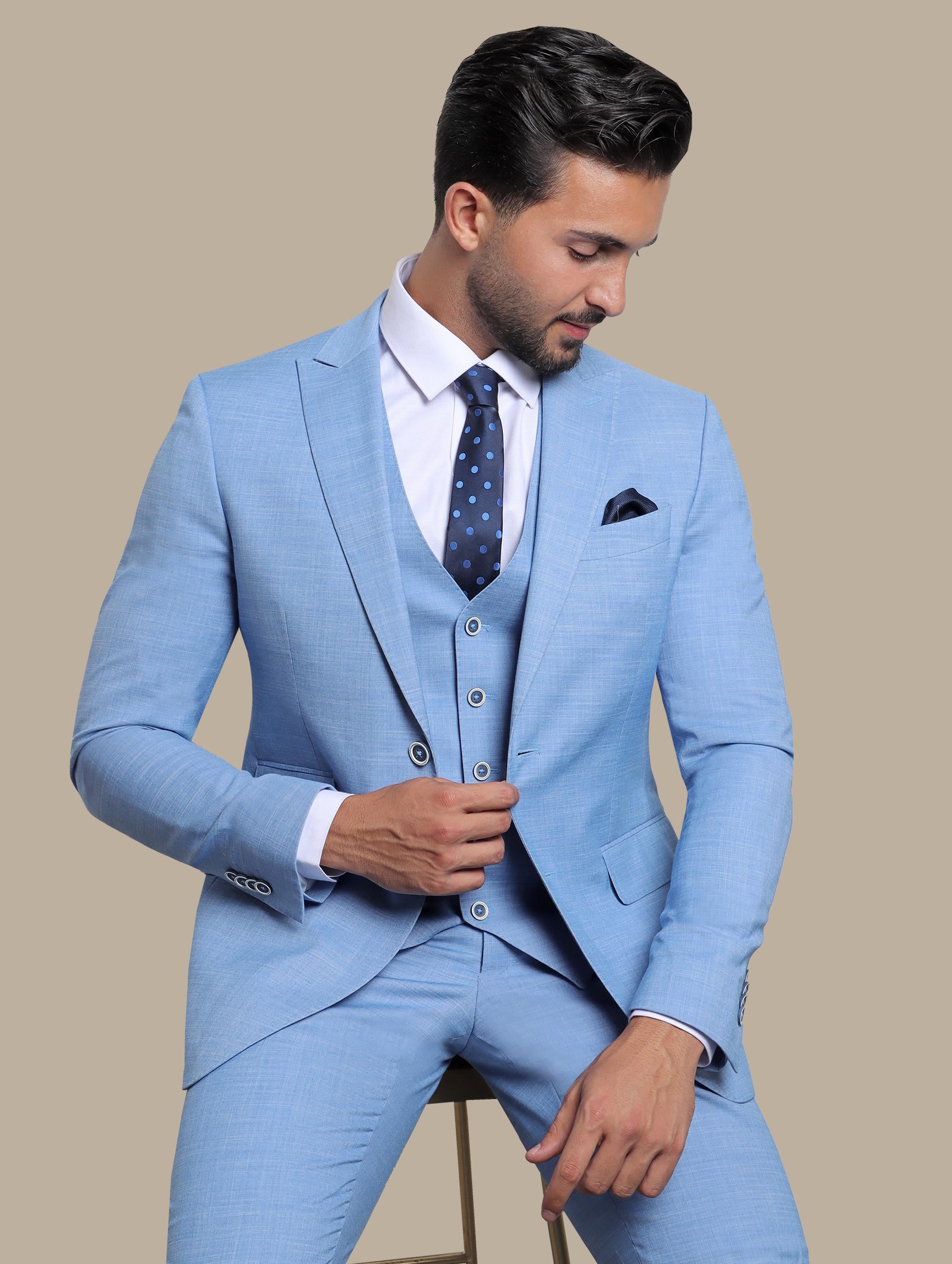 Blue Fila Fil Lycra 3-Piece Suit