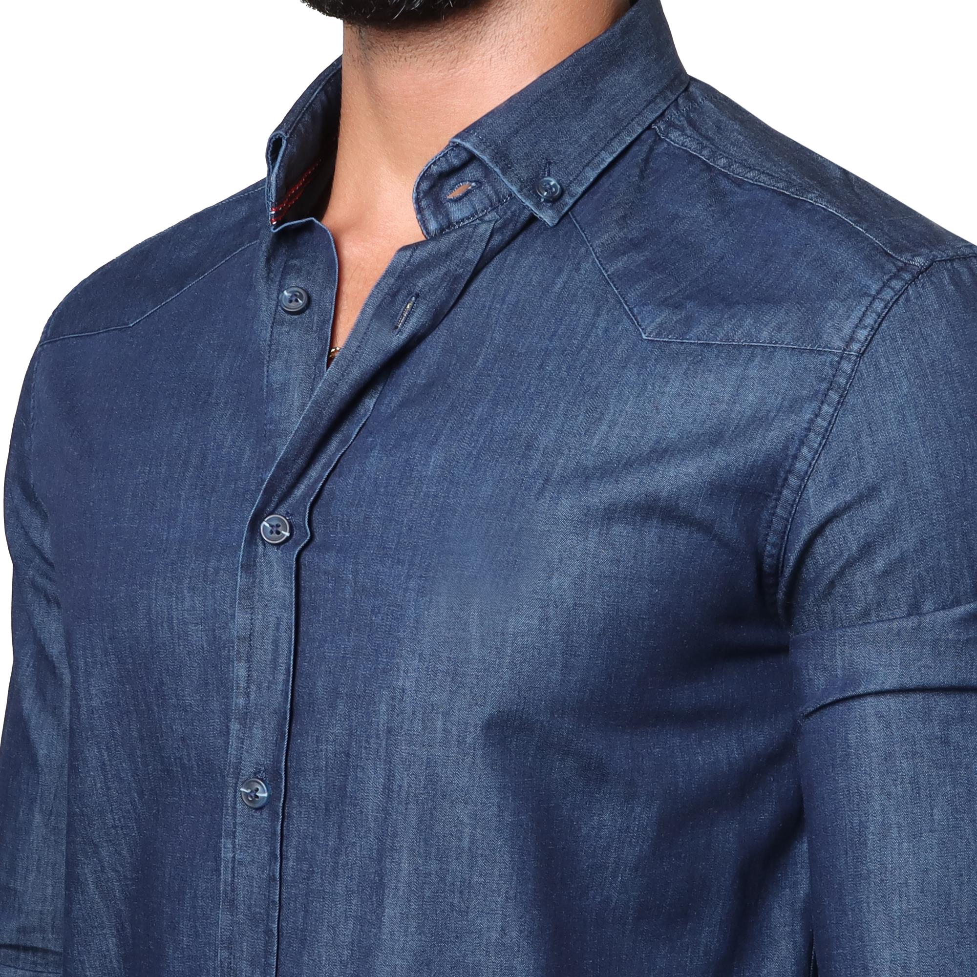 Dark Blue Denim Shirt: Casual Classic