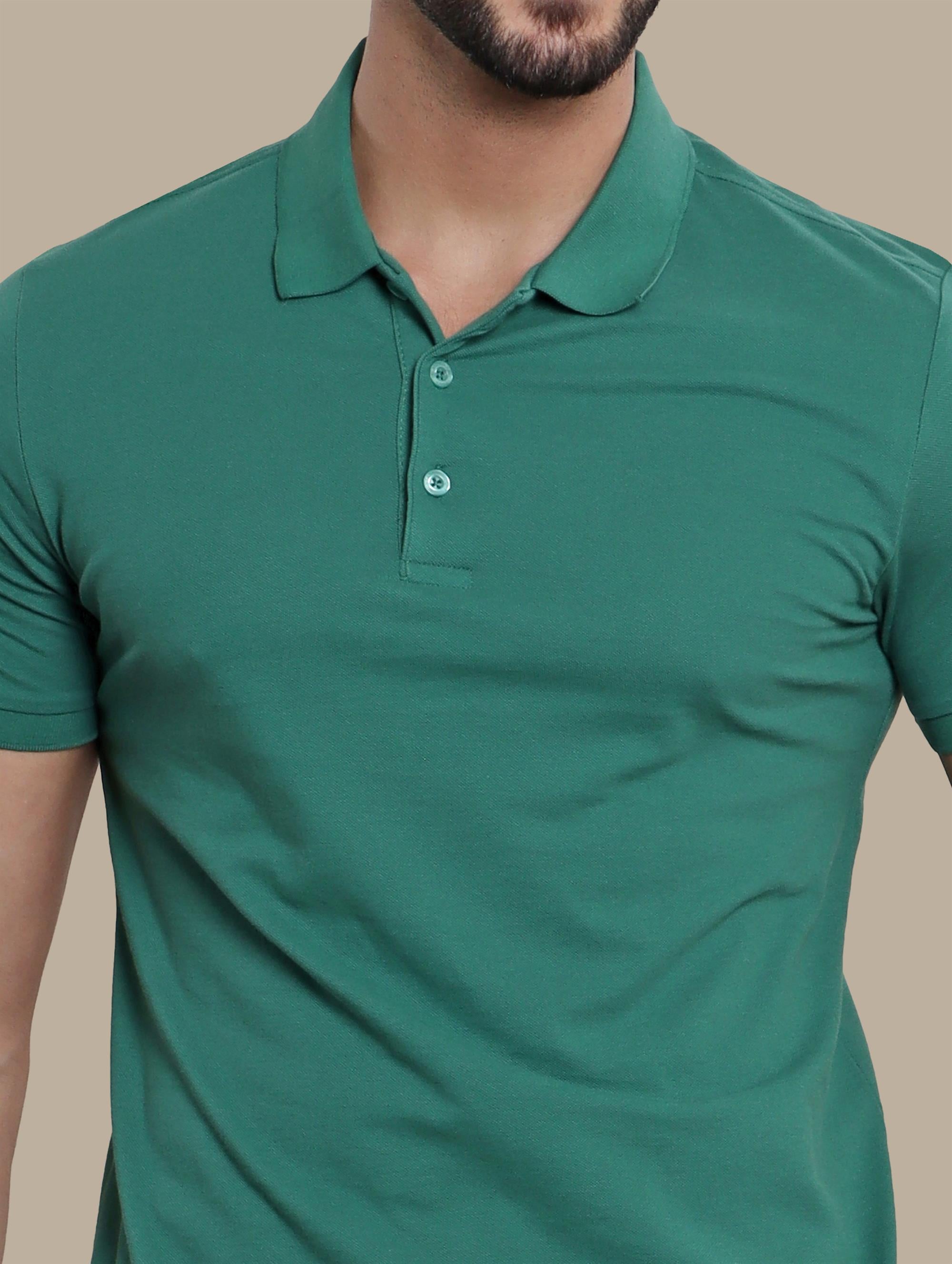 Dark Green Polo Piquet Short Sleeve