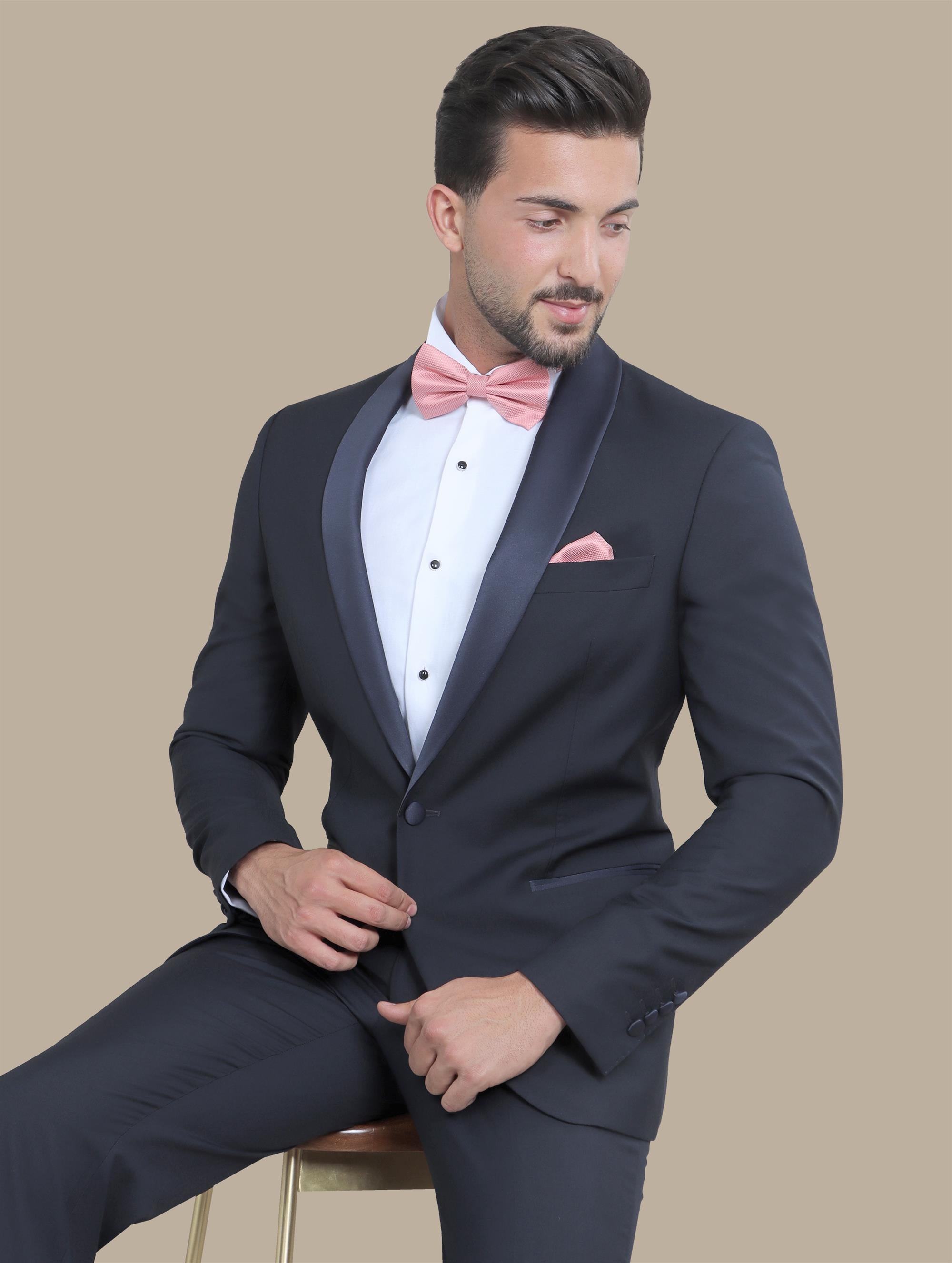 Midnight Elegance: The Navy Tuxedo with Shawl Lapel