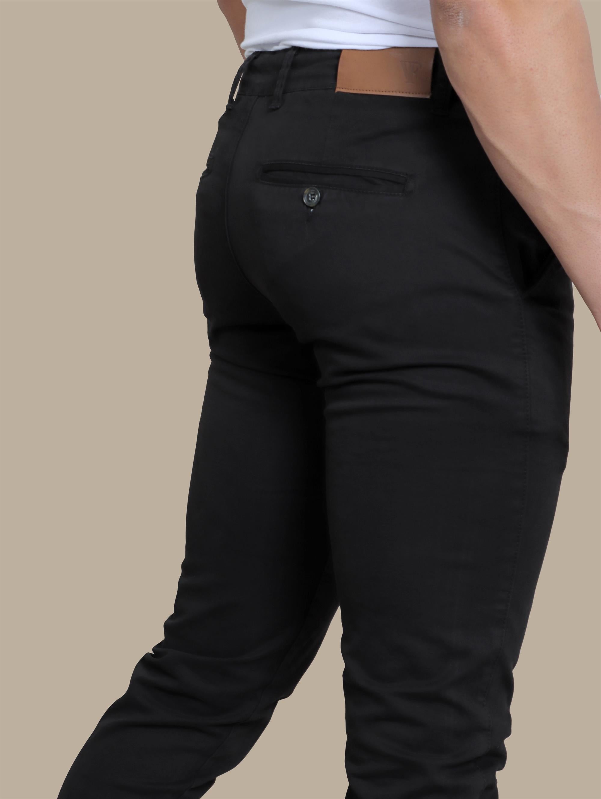 Black Slim Fit Chino Trouser