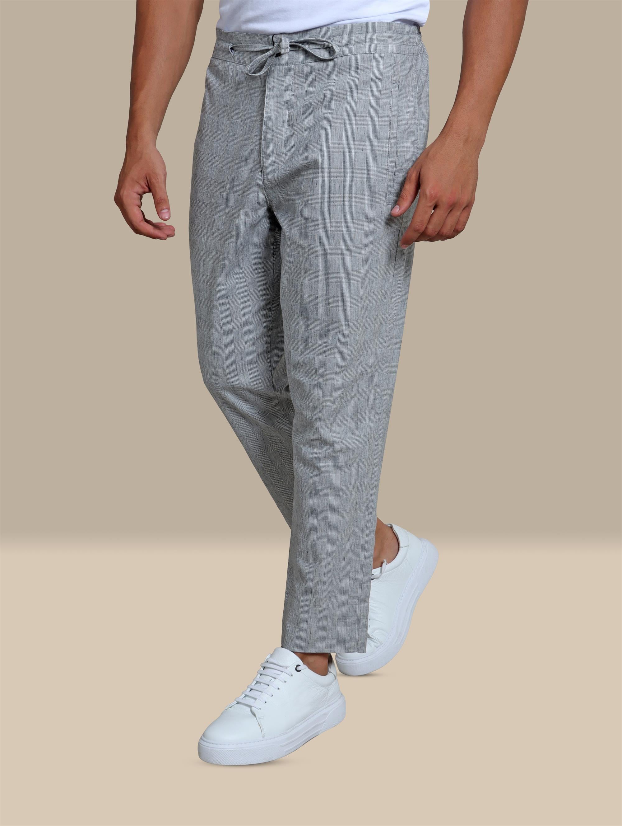 Light Gray Linen POW Trousers