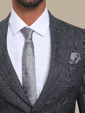 Blazer Checked Peak | Dark Gray