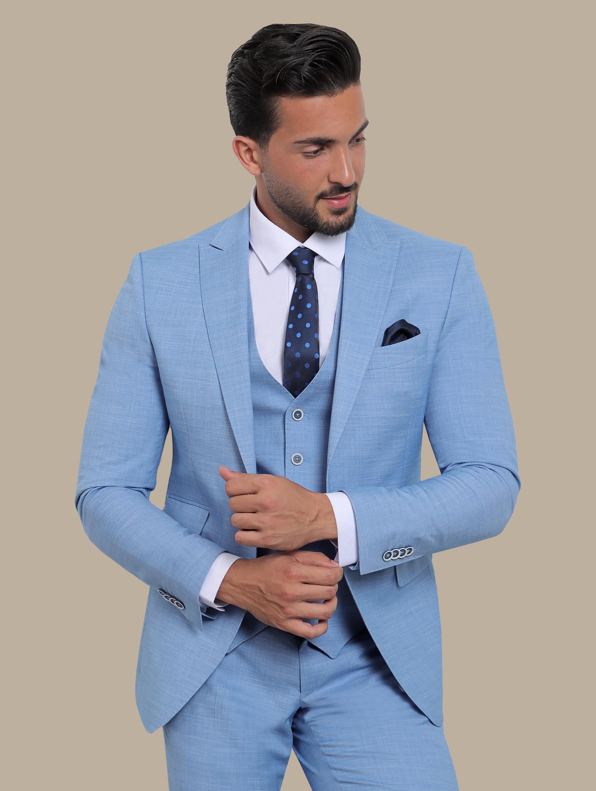 Blue Fila Fil Lycra 3-Piece Suit