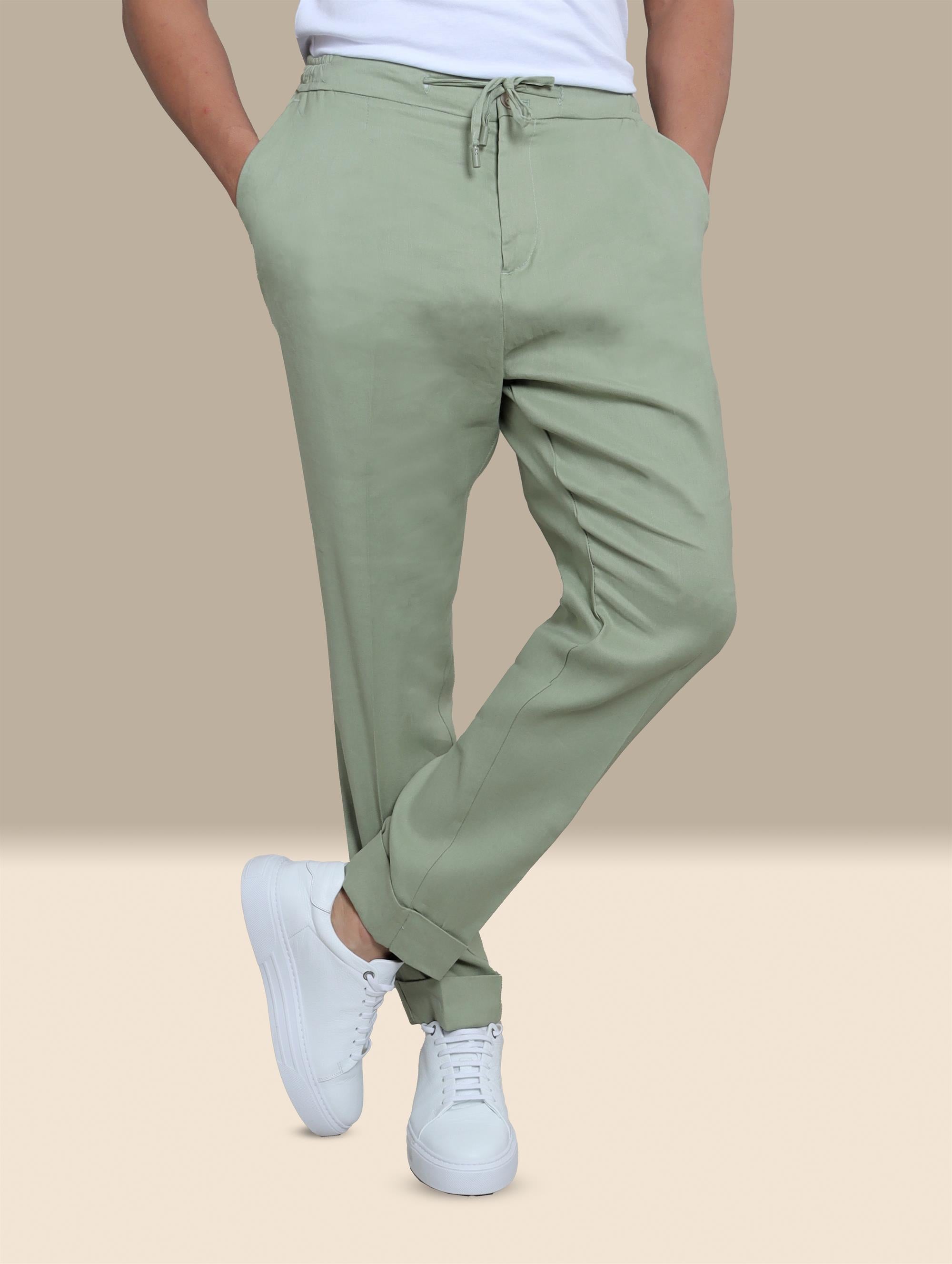 Pant Linen 1 Pleat | Olive