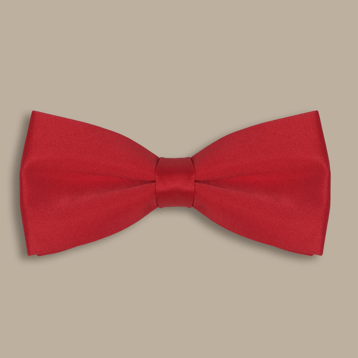 Red Satin Small Plain Bowtie