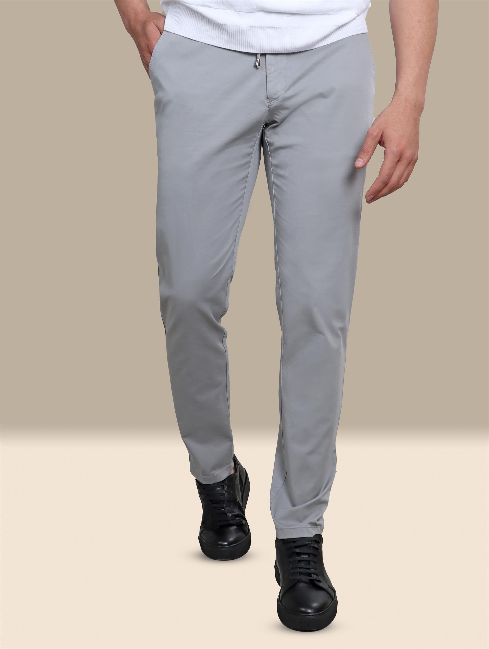 Fashion Trouser With Elastic Band | Gray